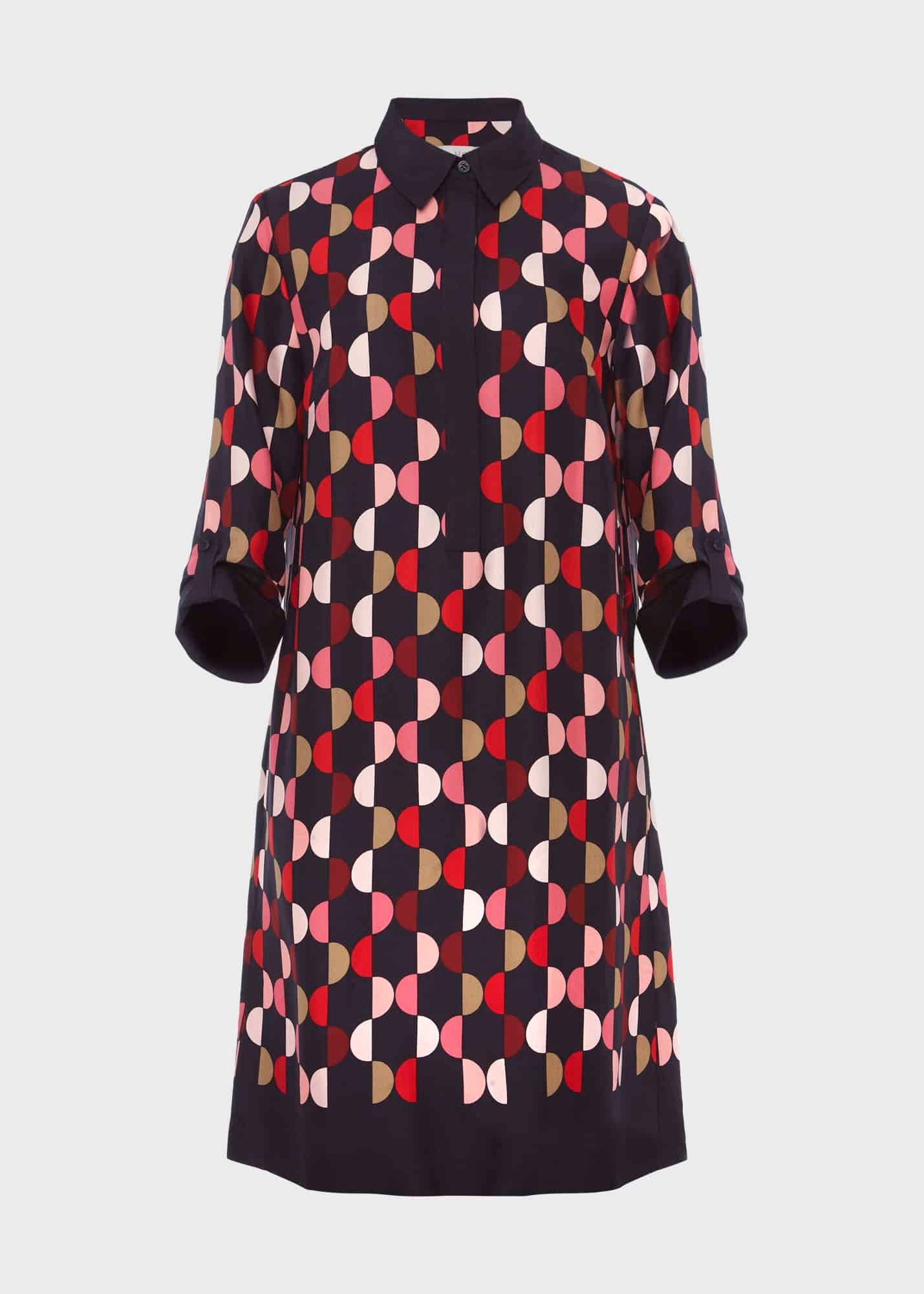 Aubery Tunic Dress, Navy Multi, hi-res