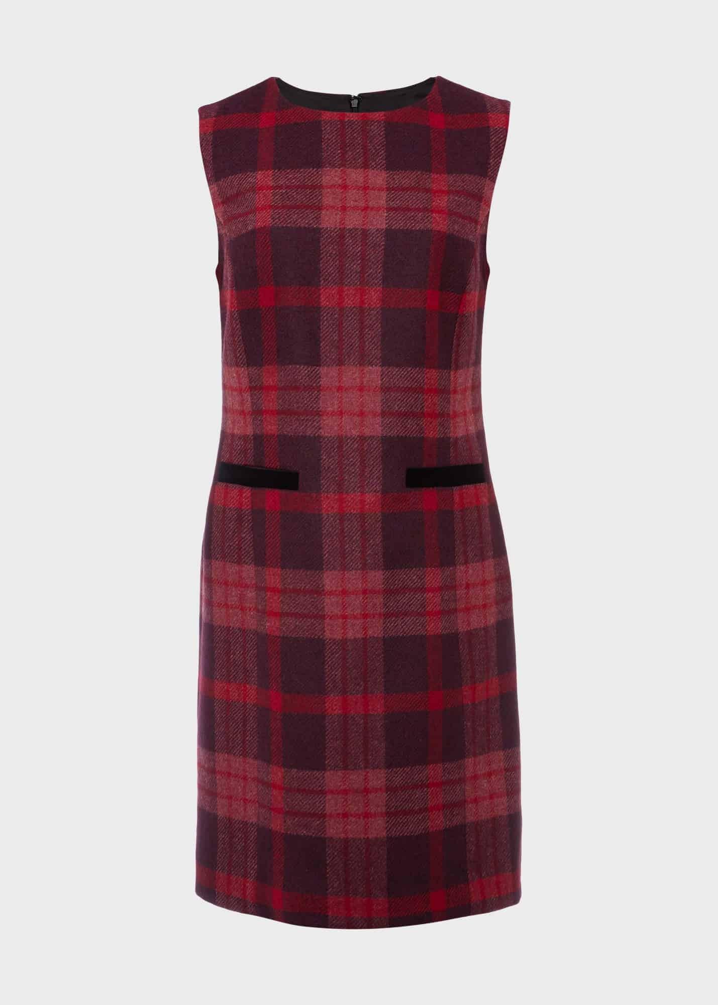 Margot Wool Dress, Raspberry Multi, hi-res