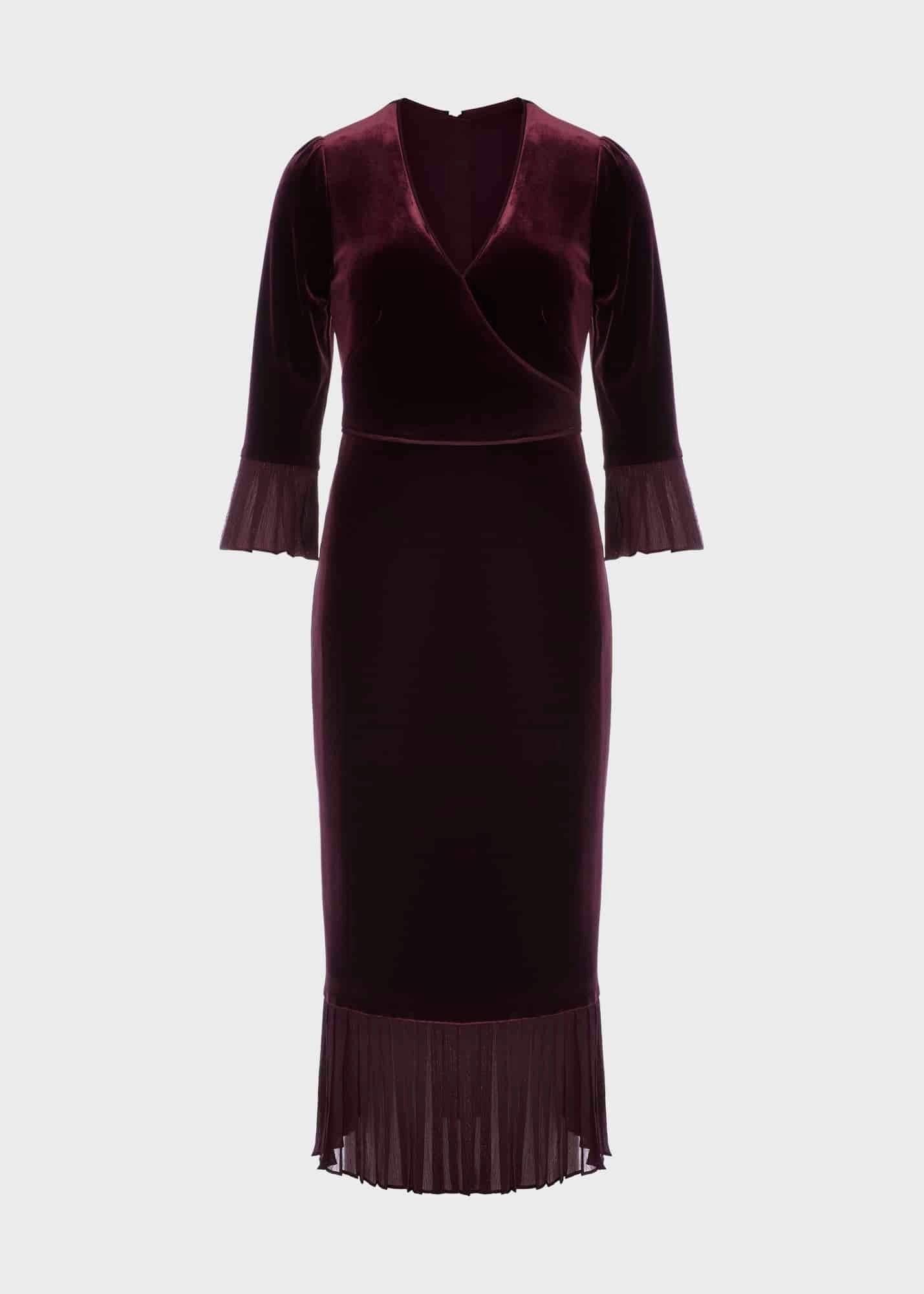 Petite Melodie Velvet Dress, Mulberry Purple, hi-res