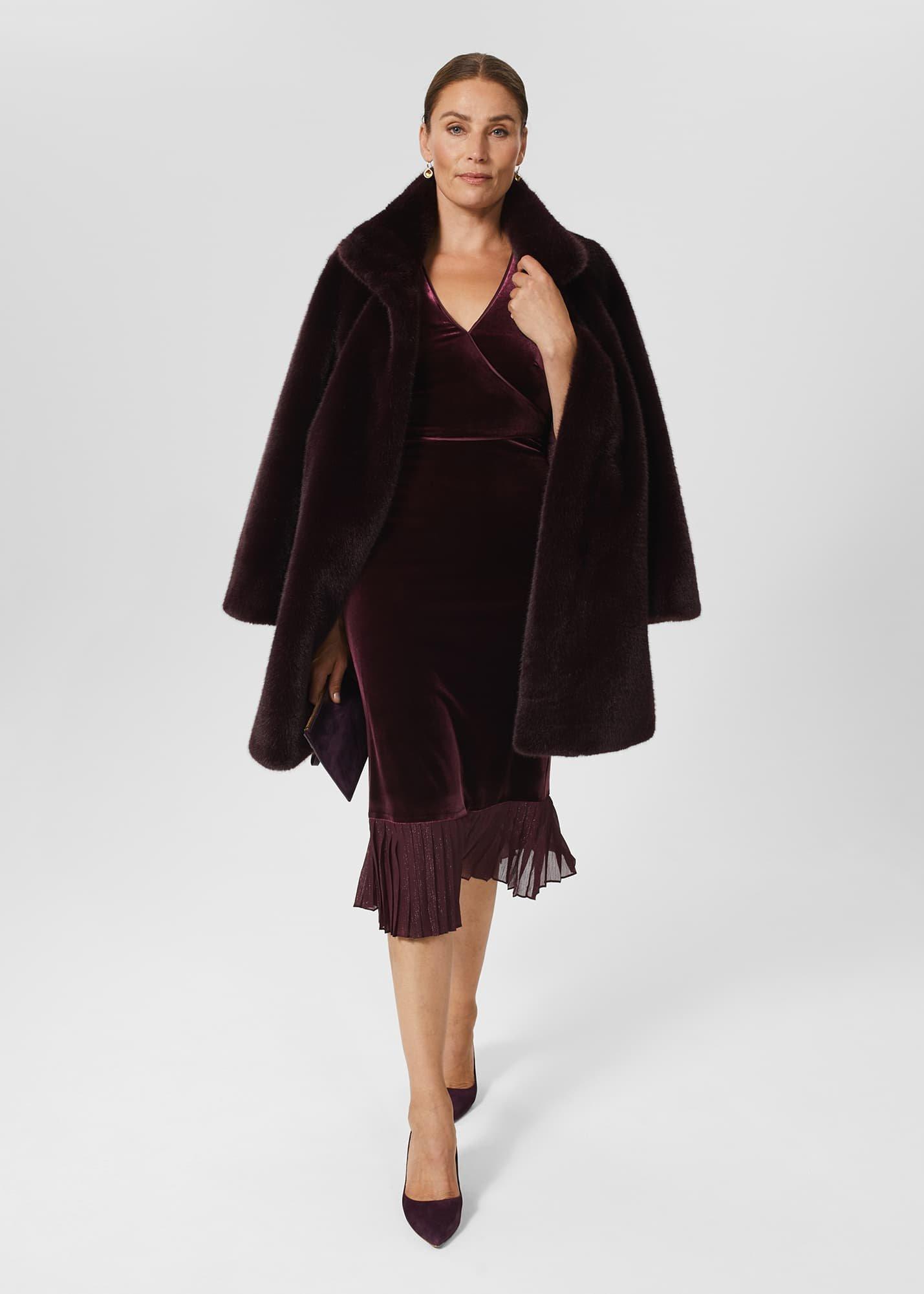 Petite Melodie Velvet Dress, Mulberry Purple, hi-res