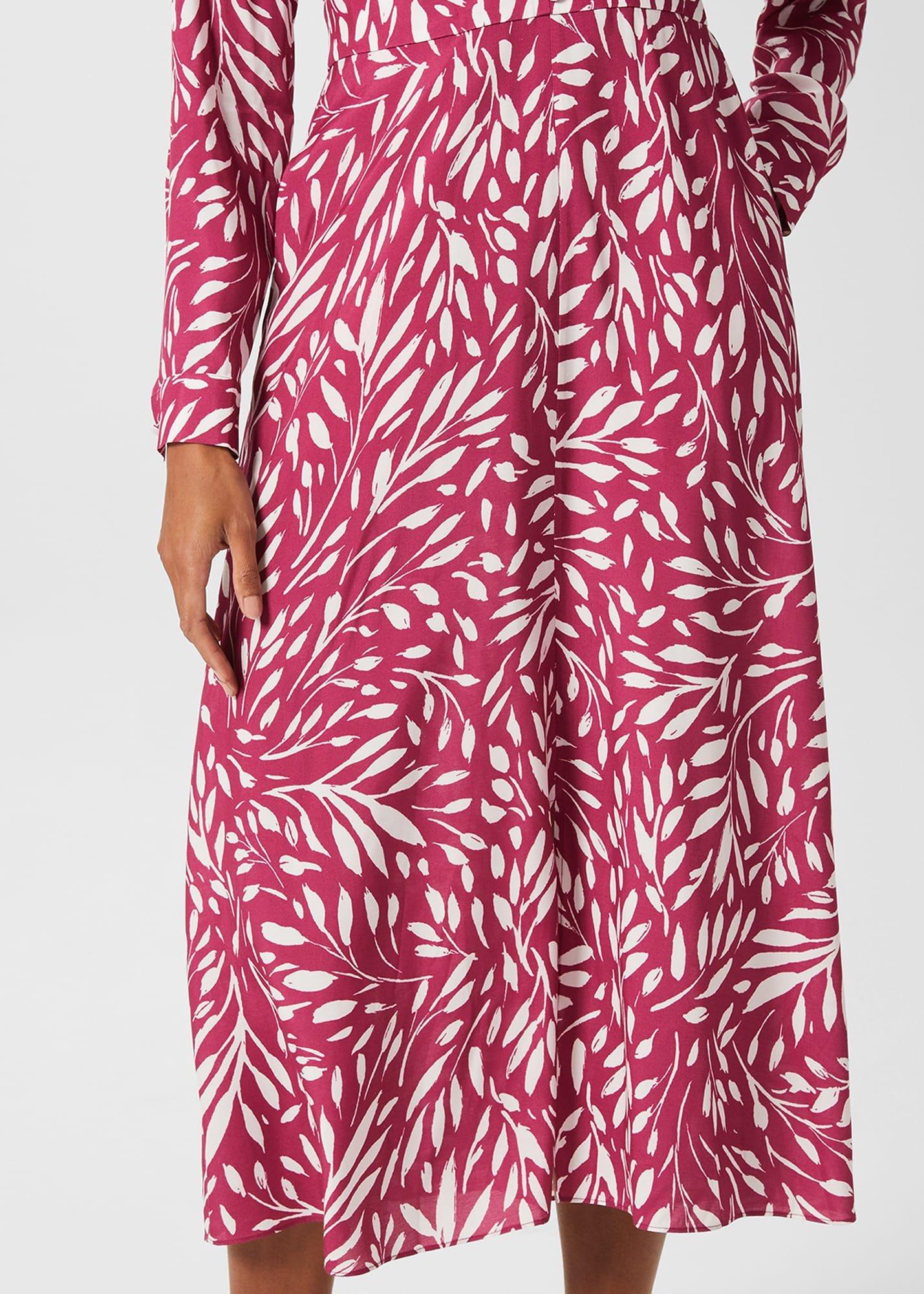 Allison Dress, Magenta Ivory, hi-res