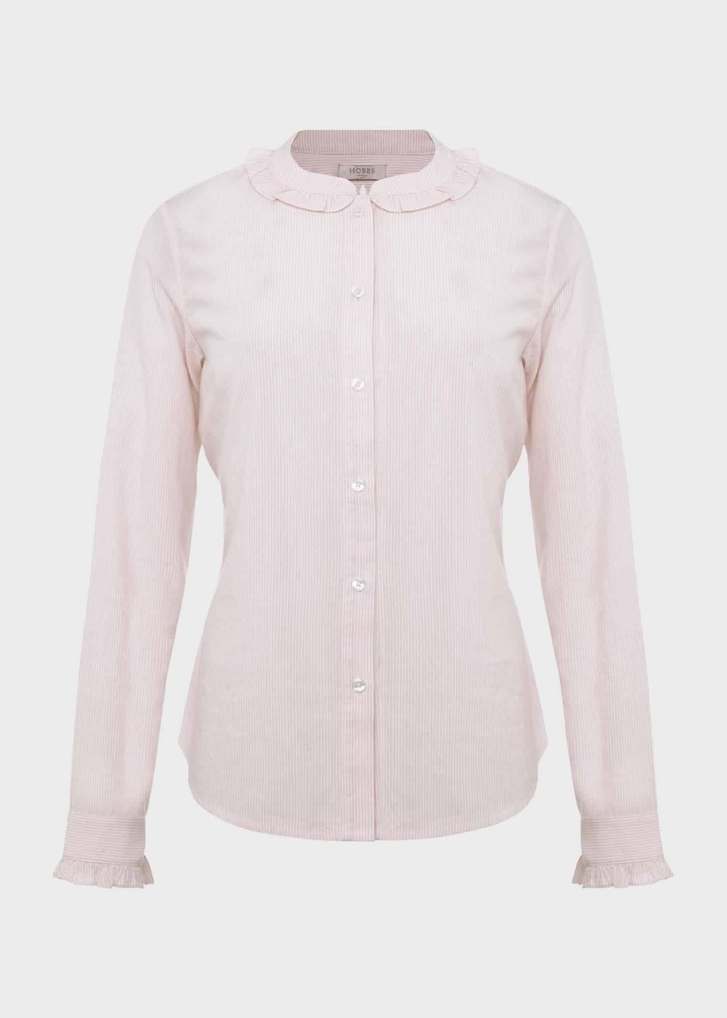 Miri Stripe Blouse, Pink White, hi-res
