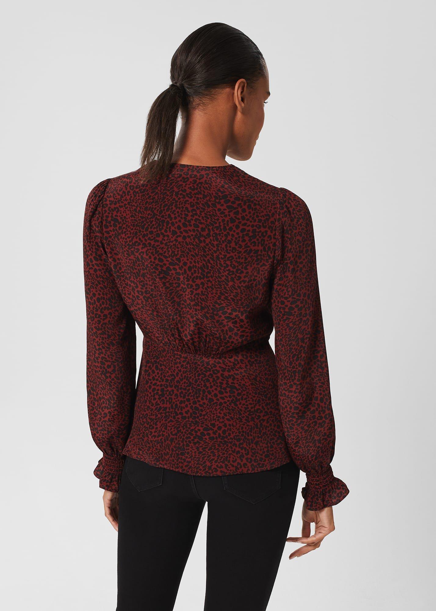Maggie Blouse, Burgundy Black, hi-res