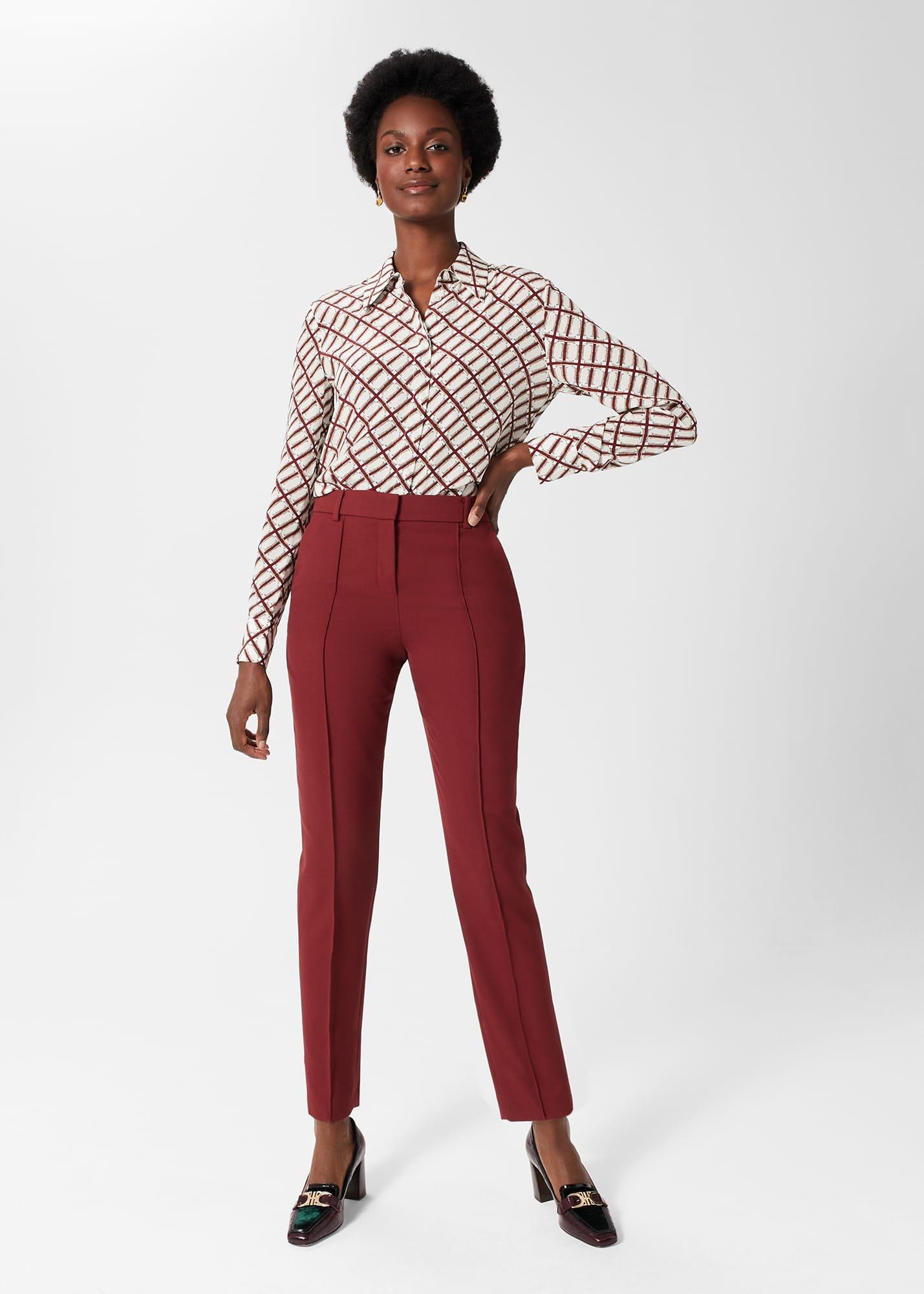 Eva Printed Silk Blouse, Ivory Multi, hi-res