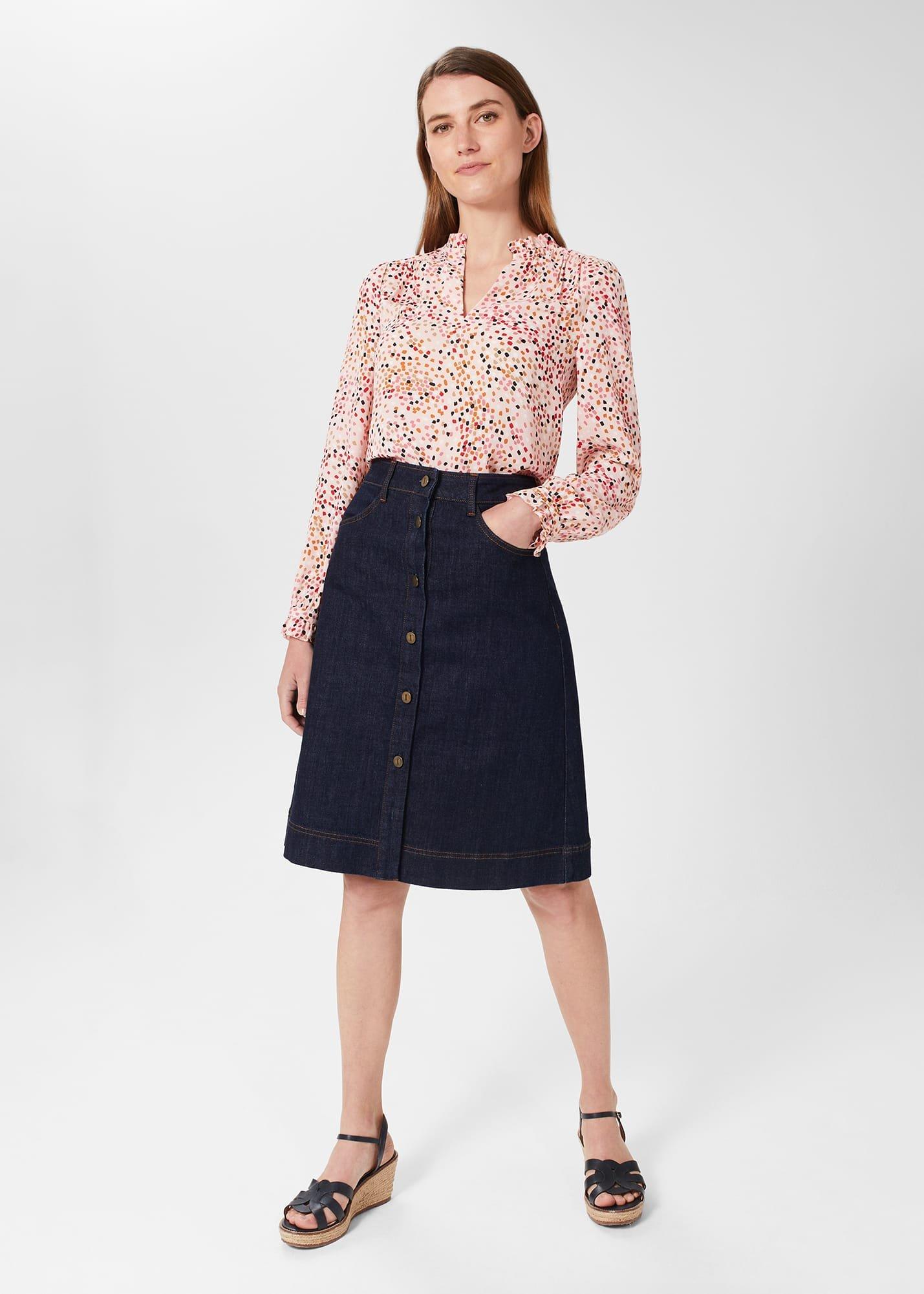 Delany Blouse, Pink Multi, hi-res