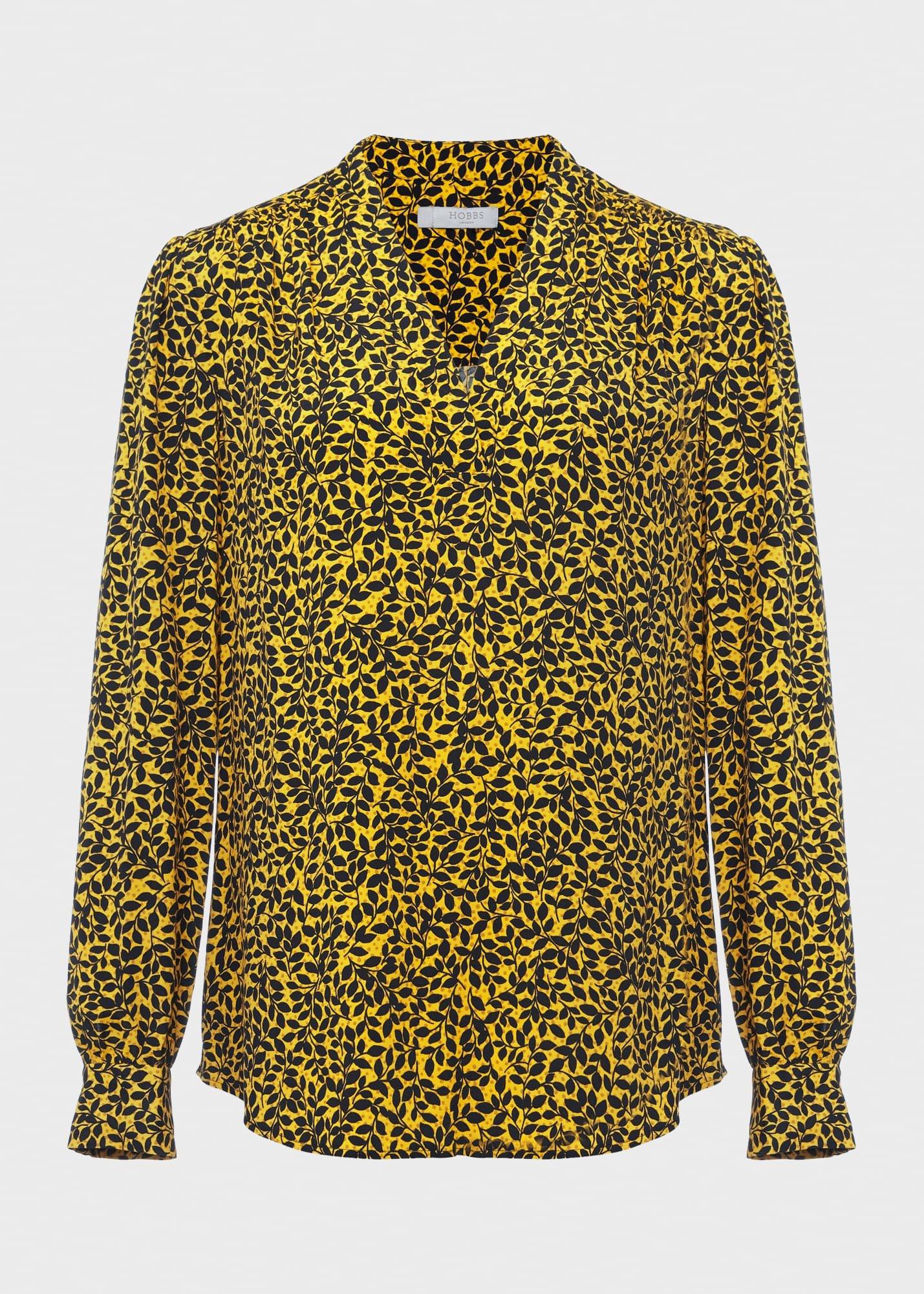 Addison Blouse, Gold Chartreuse, hi-res