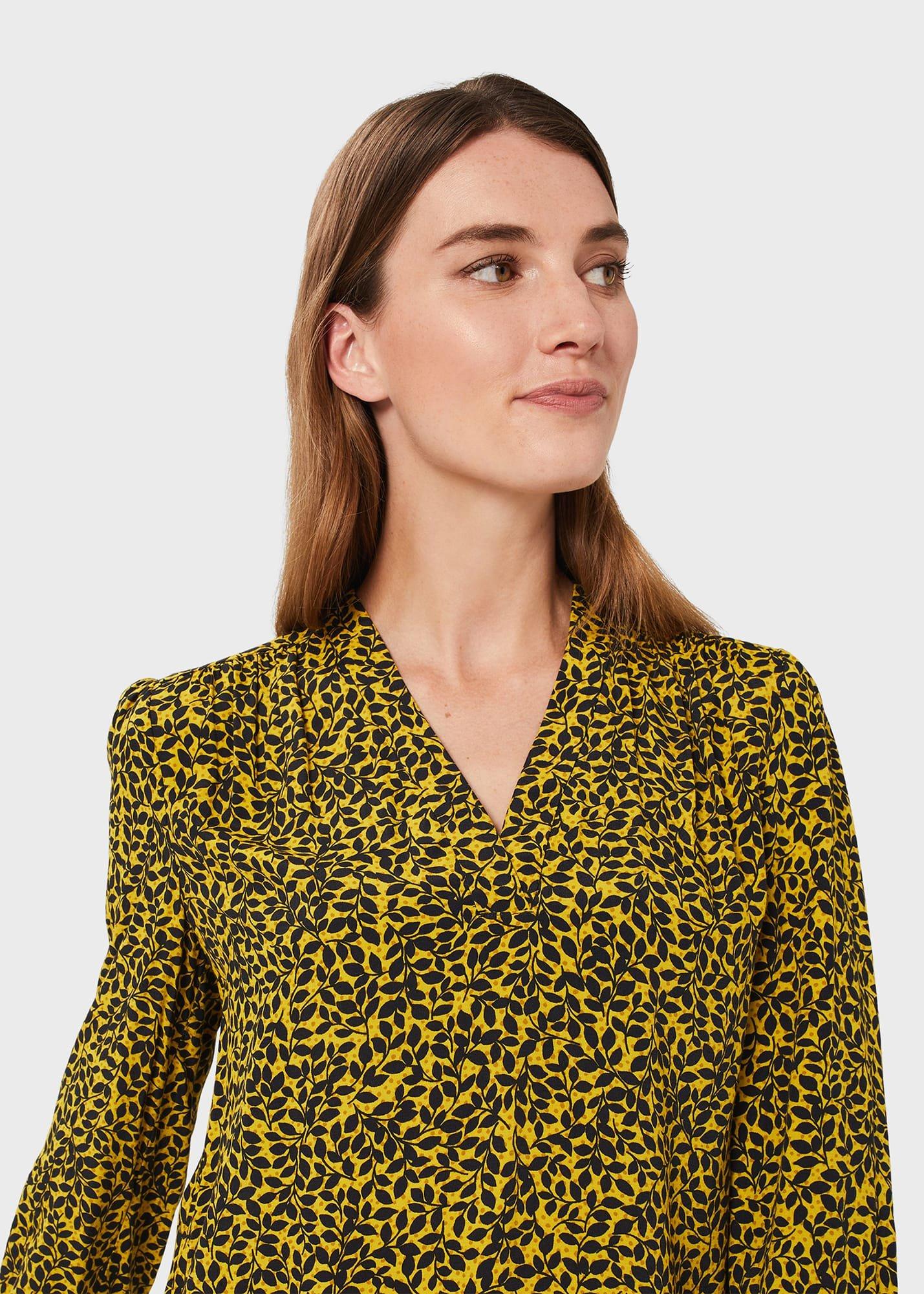 Addison Blouse, Gold Chartreuse, hi-res
