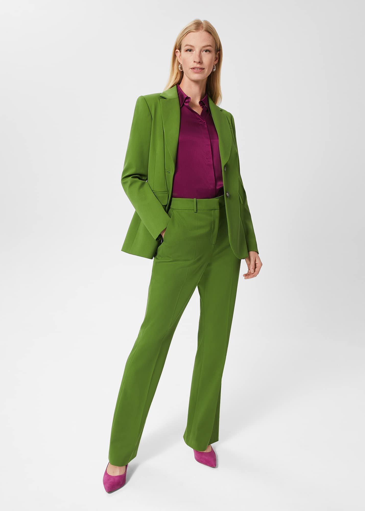 Eva Silk Fitted Shirt, Bright Plum, hi-res