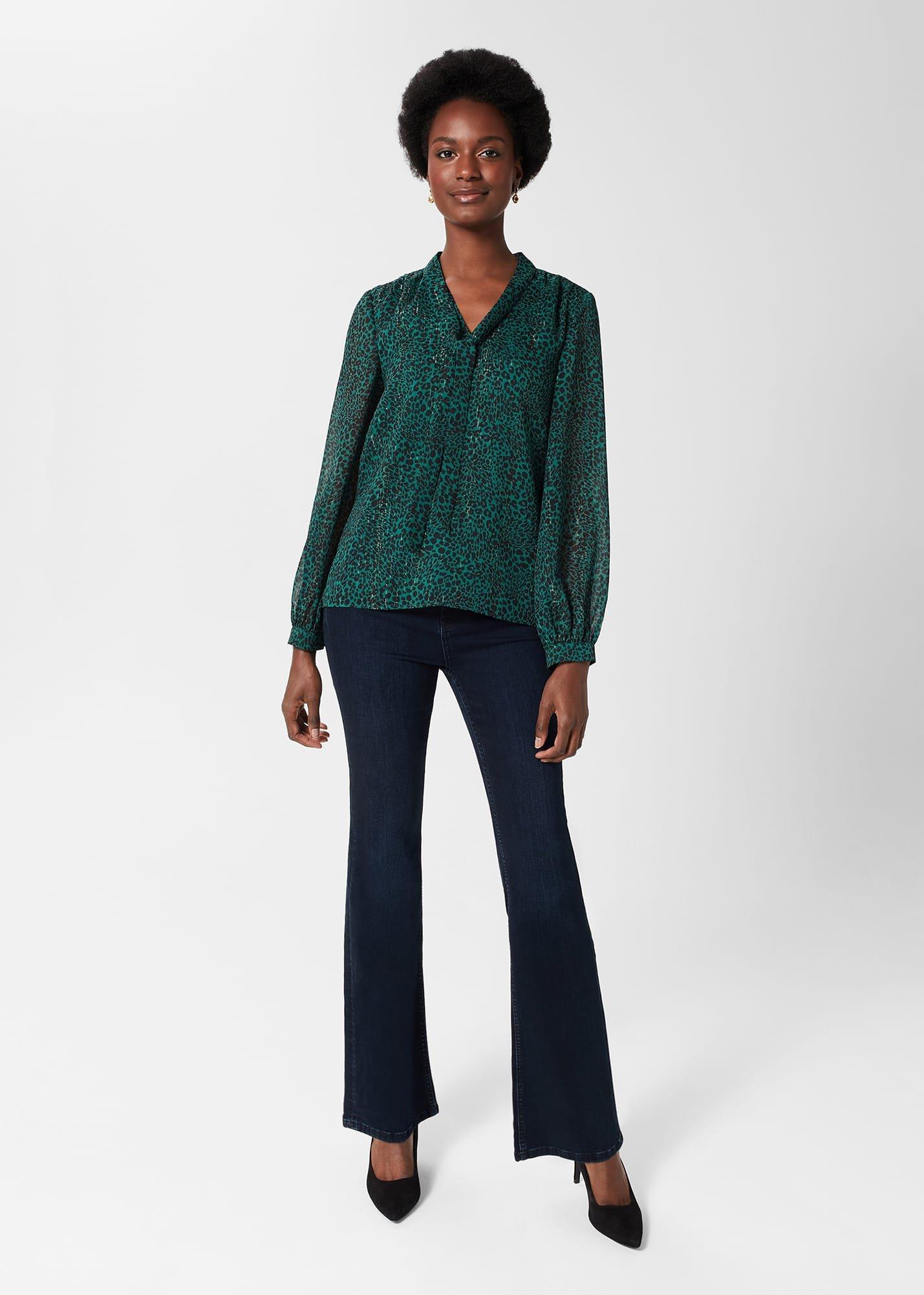 Sandy Blouse , Sea Green, hi-res