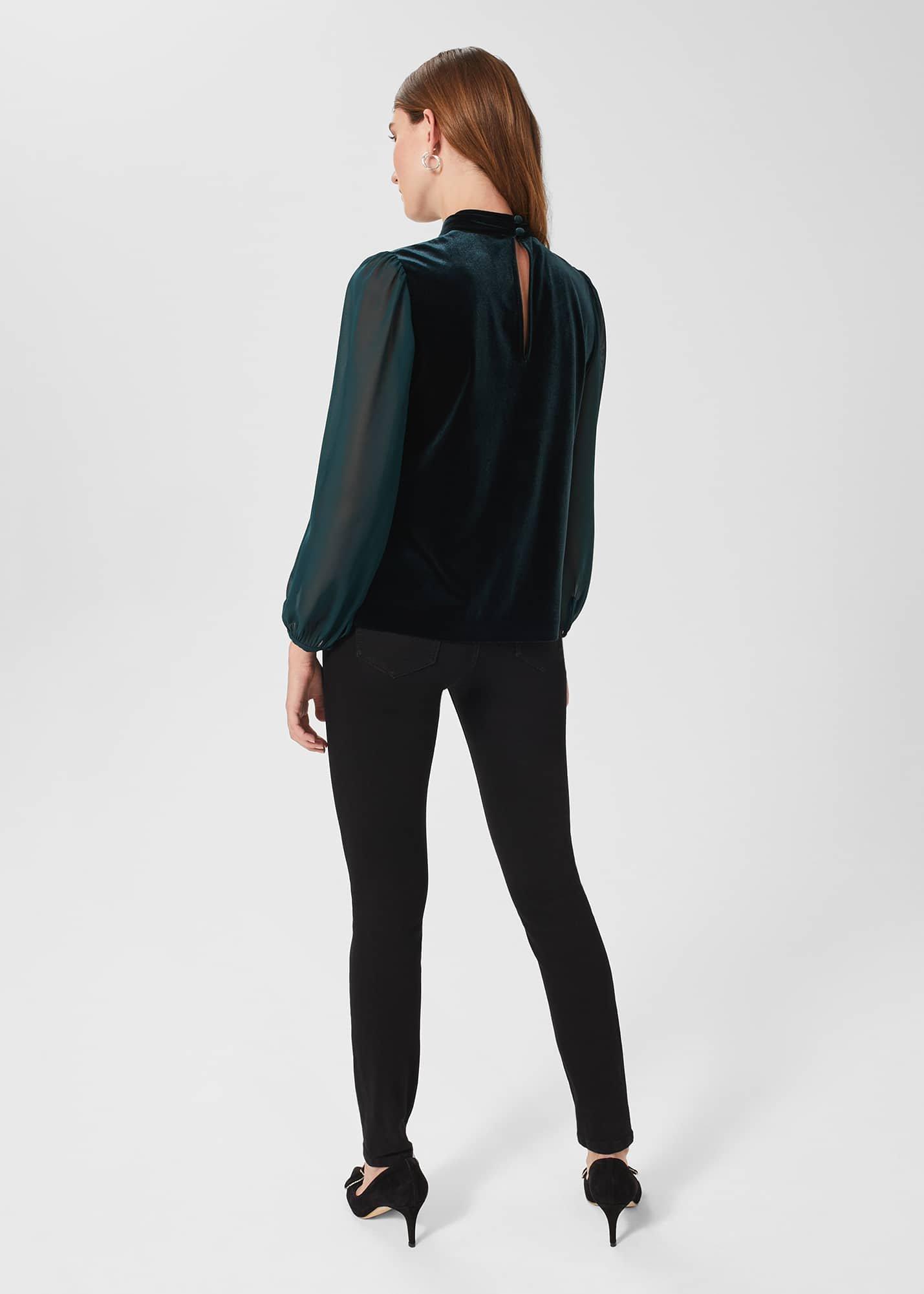 Faye Velvet Top , Evergreen, hi-res