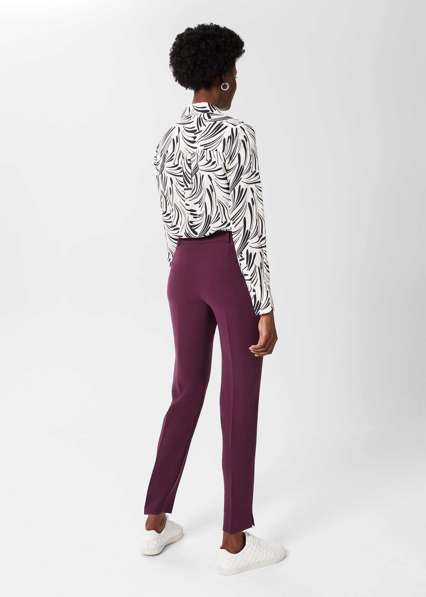 Adelia Tapered Trousers, Deep Plum, hi-res