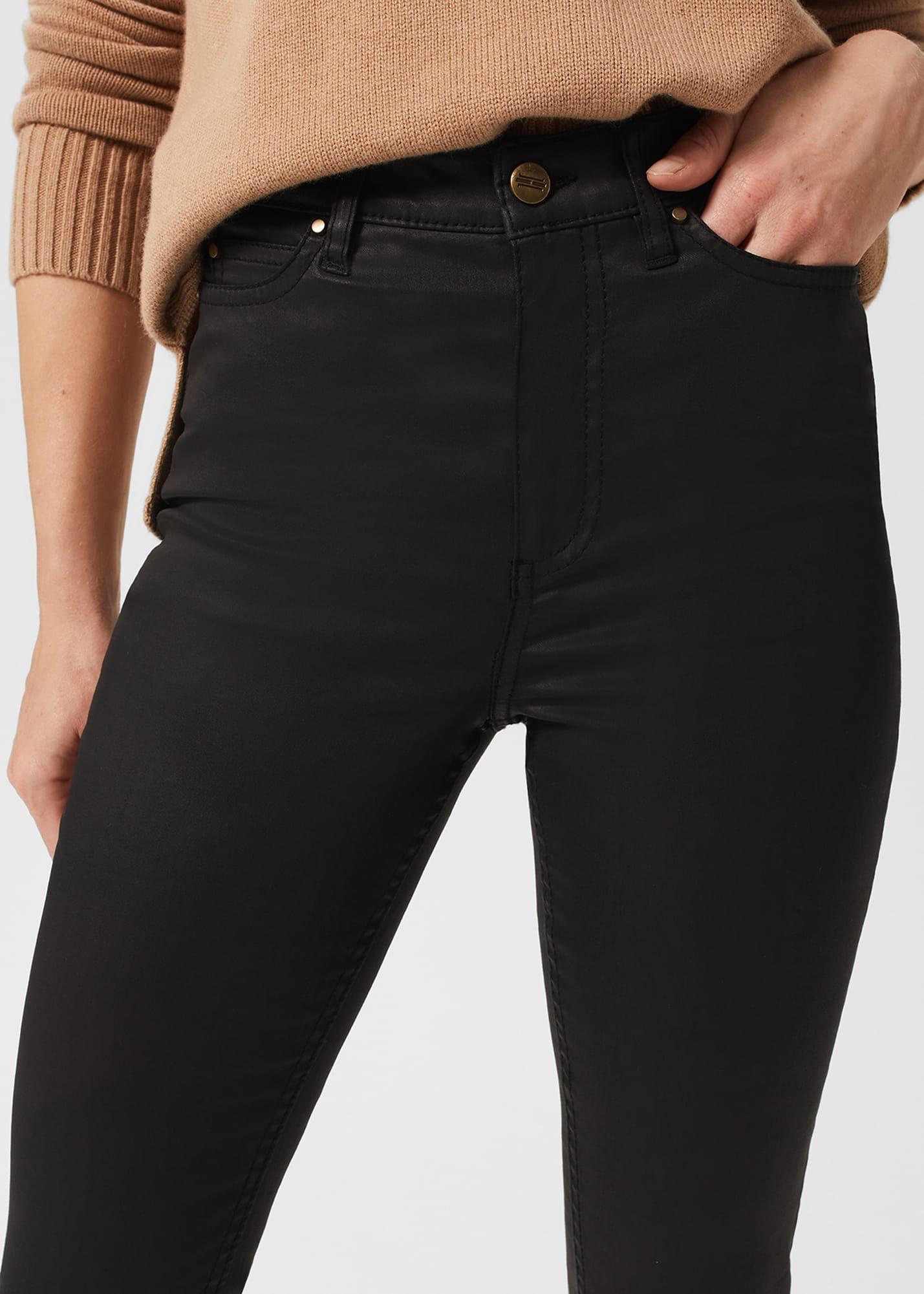 Gia Coated Skinny Jeans, Black, hi-res