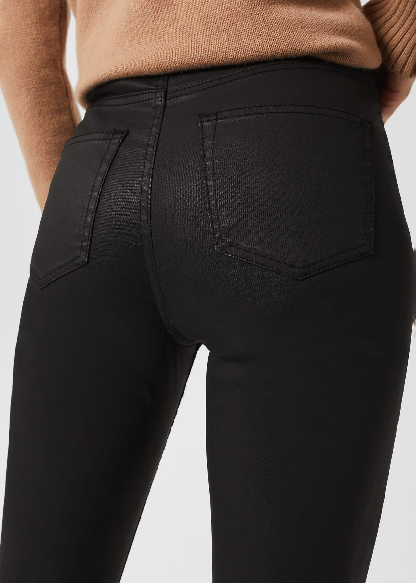 Gia Coated Skinny Jeans, Black, hi-res