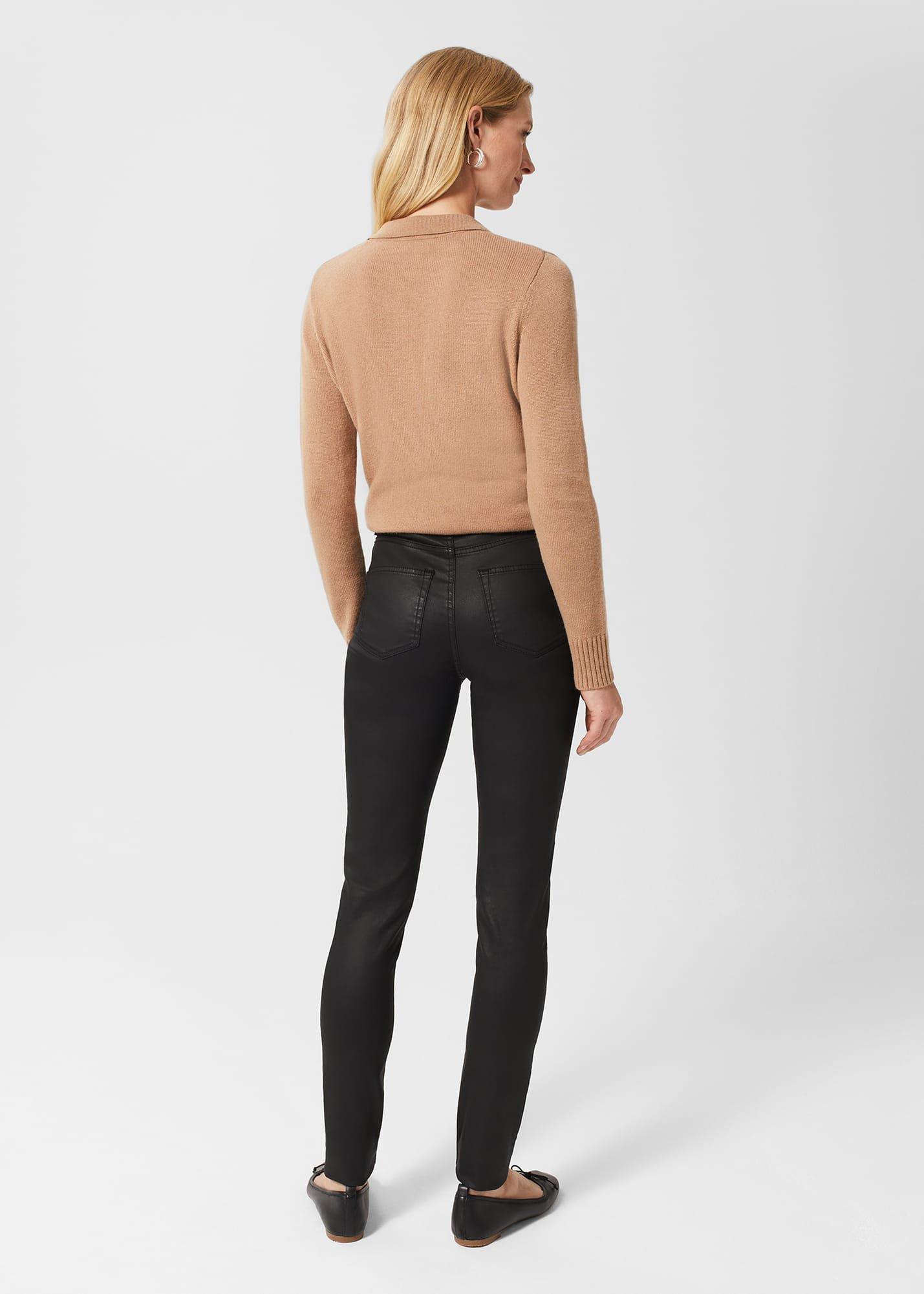 Gia Coated Skinny Jeans, Black, hi-res