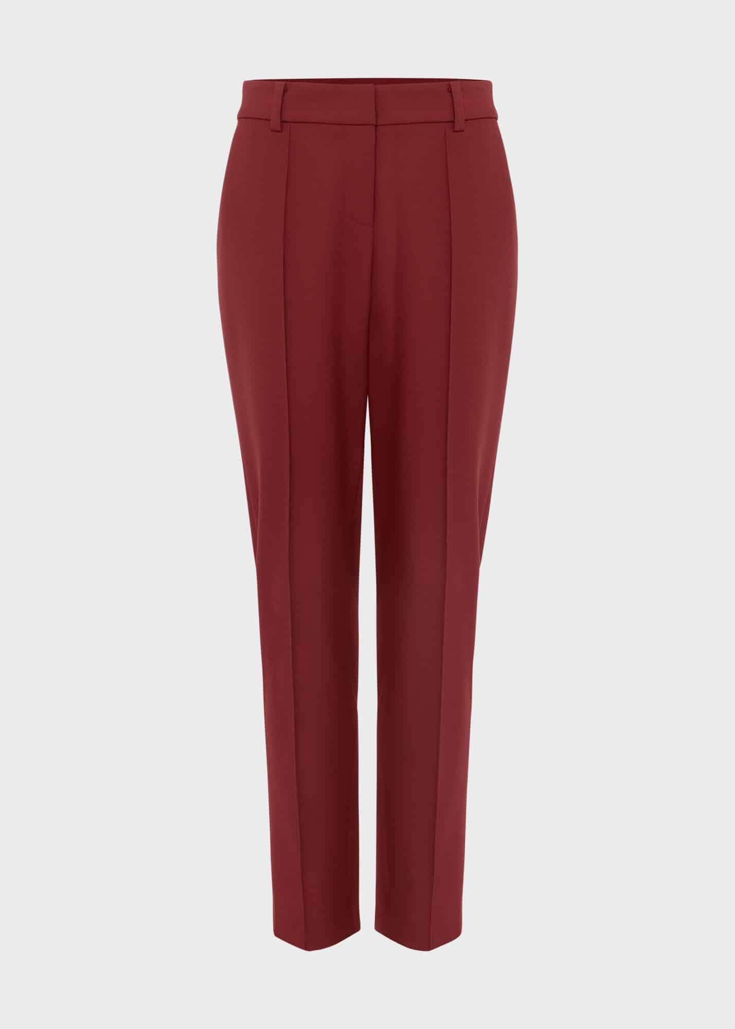 Melody Twill Trousers, Deep Vermillion, hi-res