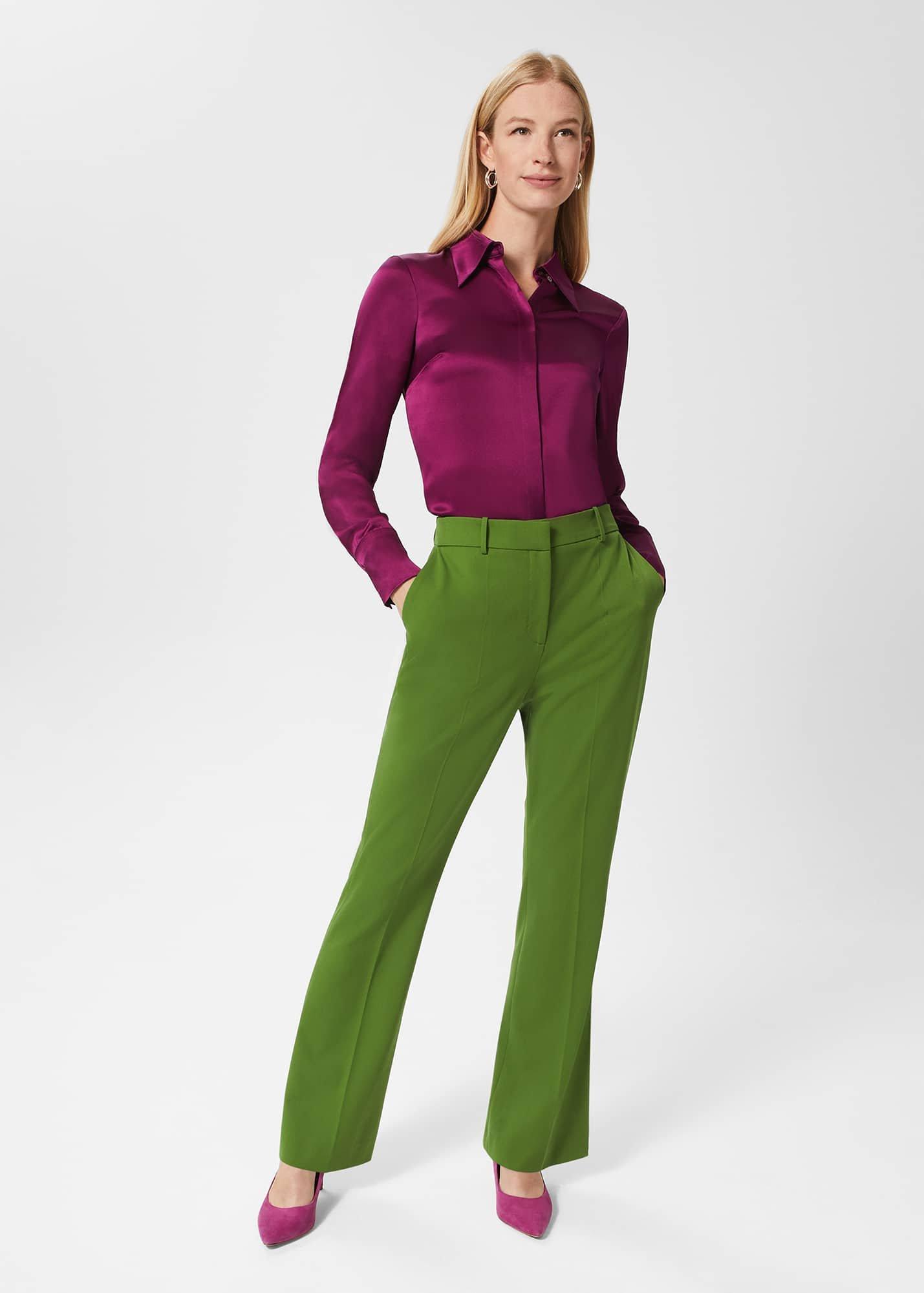 Anela Trousers, Green, hi-res