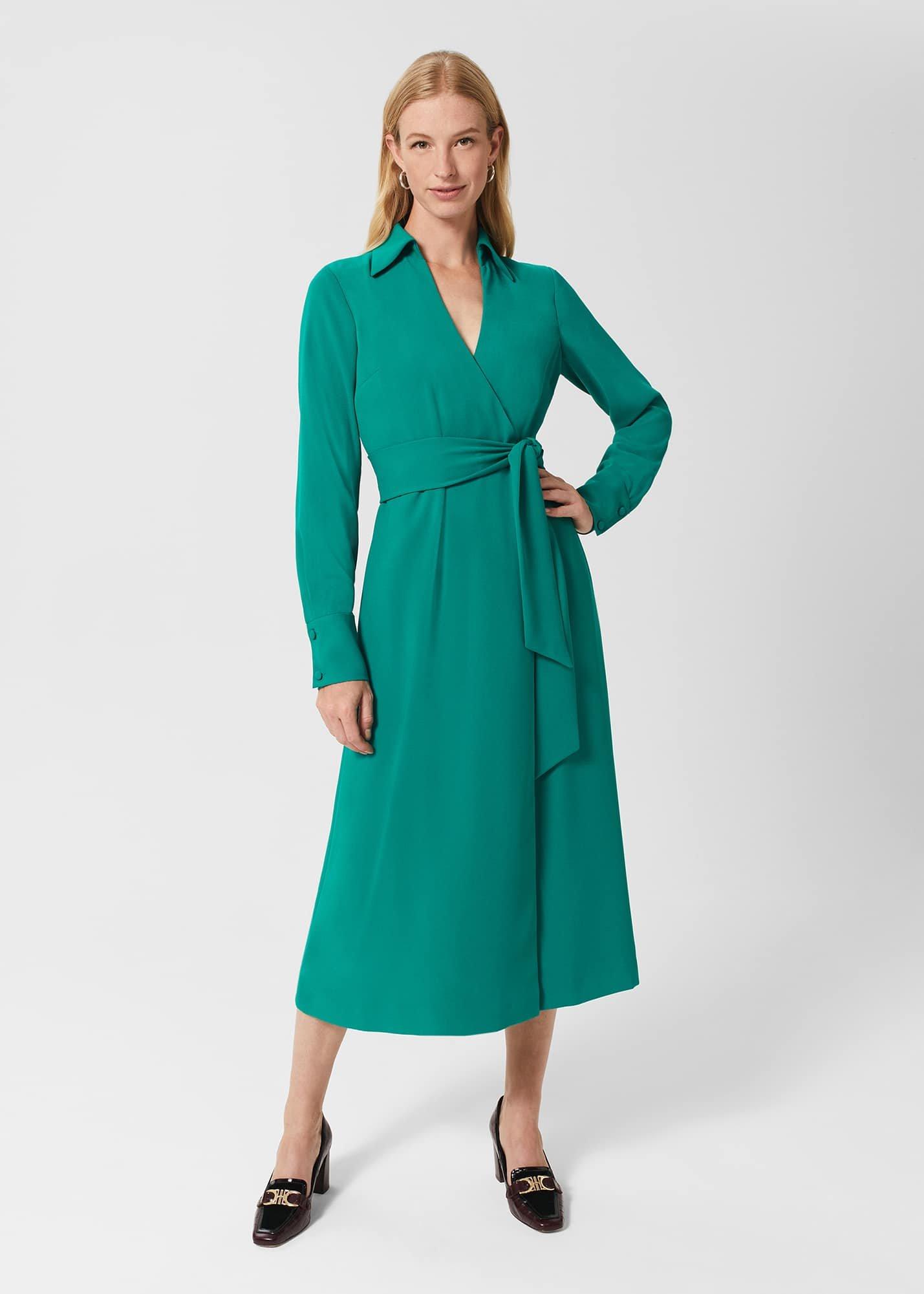 Prue Maxi Fit And Flare Dress , Green, hi-res