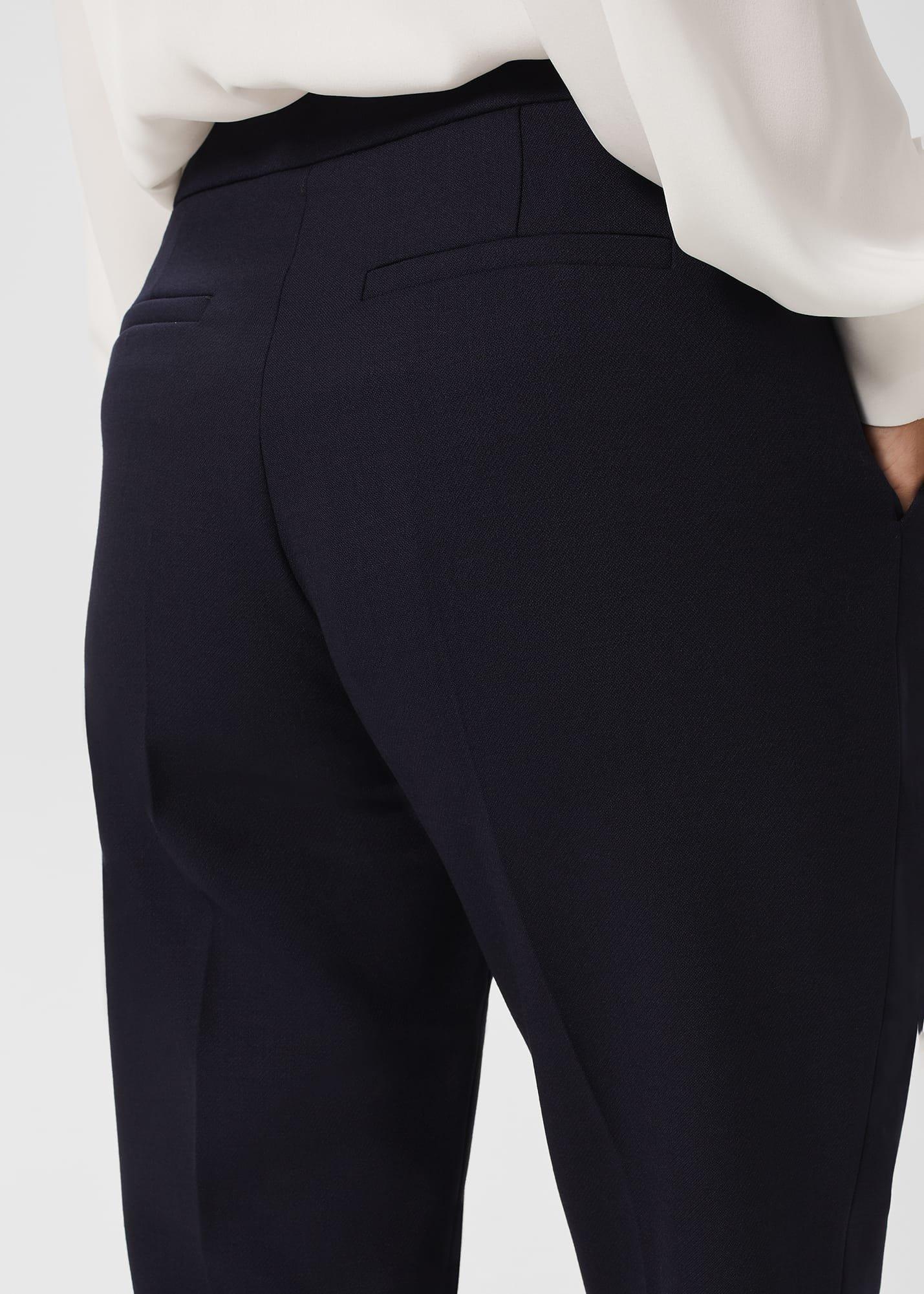 Petite Gael Wool Blend Trousers, Navy, hi-res