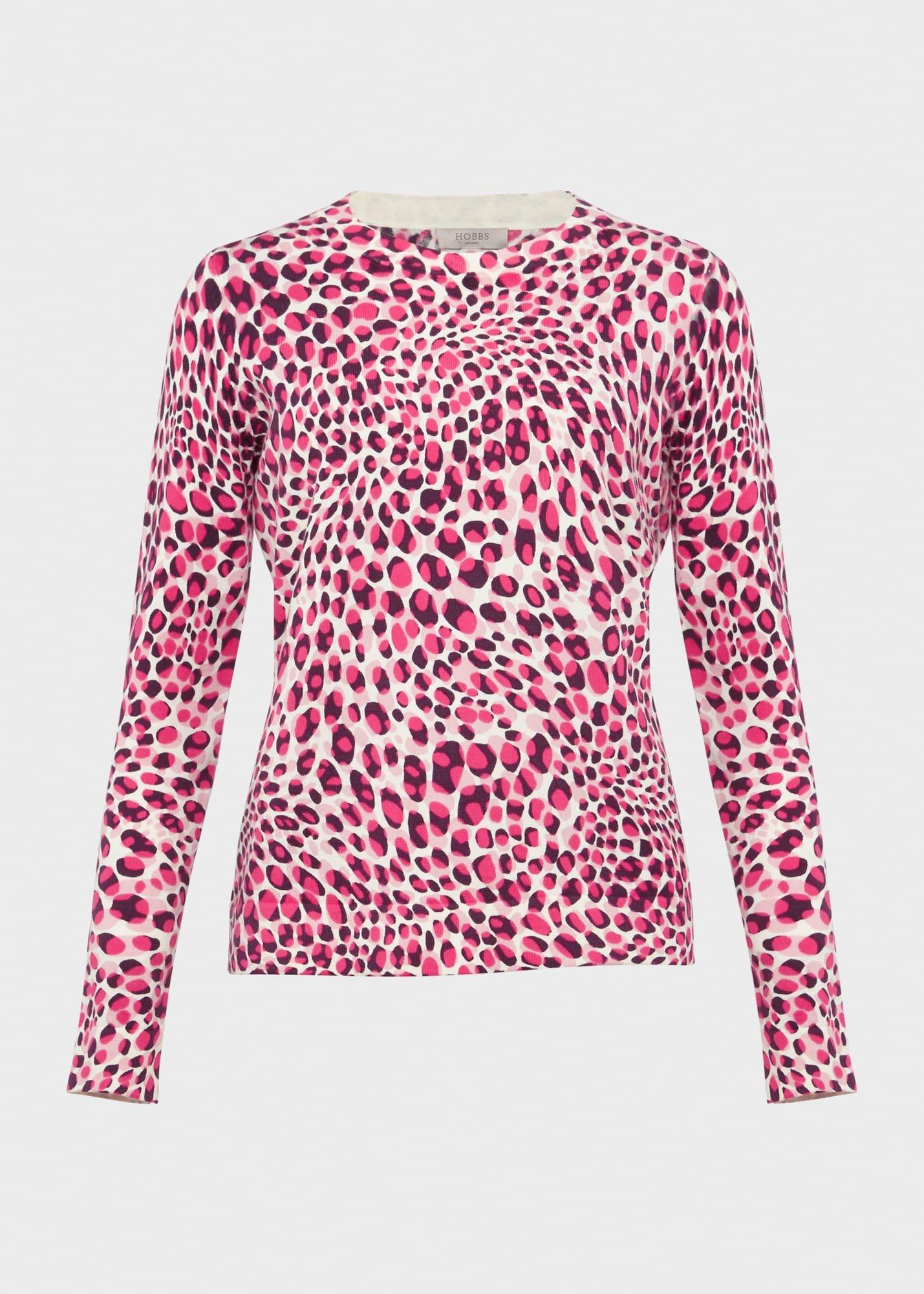 Pamela Cotton Sweater, Pink Multi, hi-res