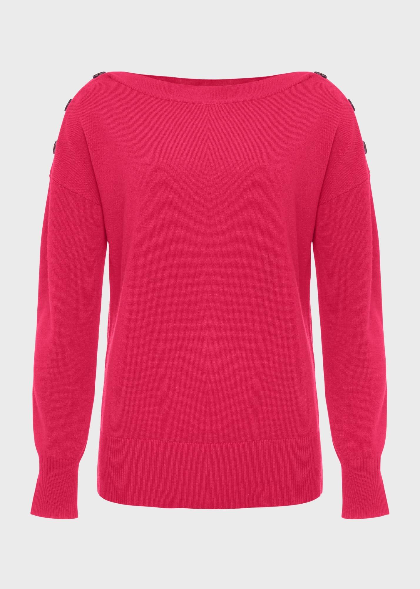 Kayley Jumper With Cashmere, Raspberry Pink, hi-res