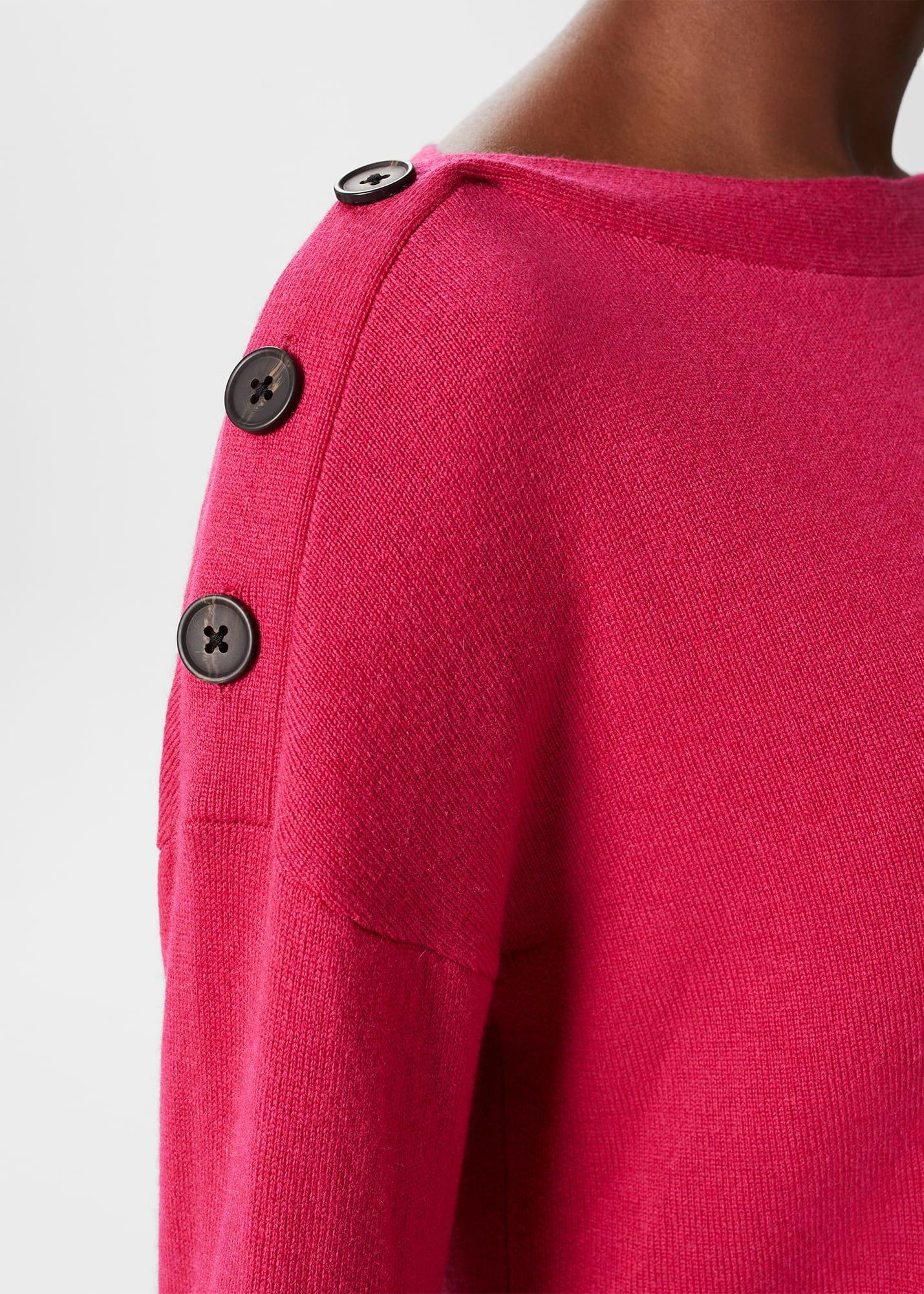 Kayley Jumper With Cashmere, Raspberry Pink, hi-res