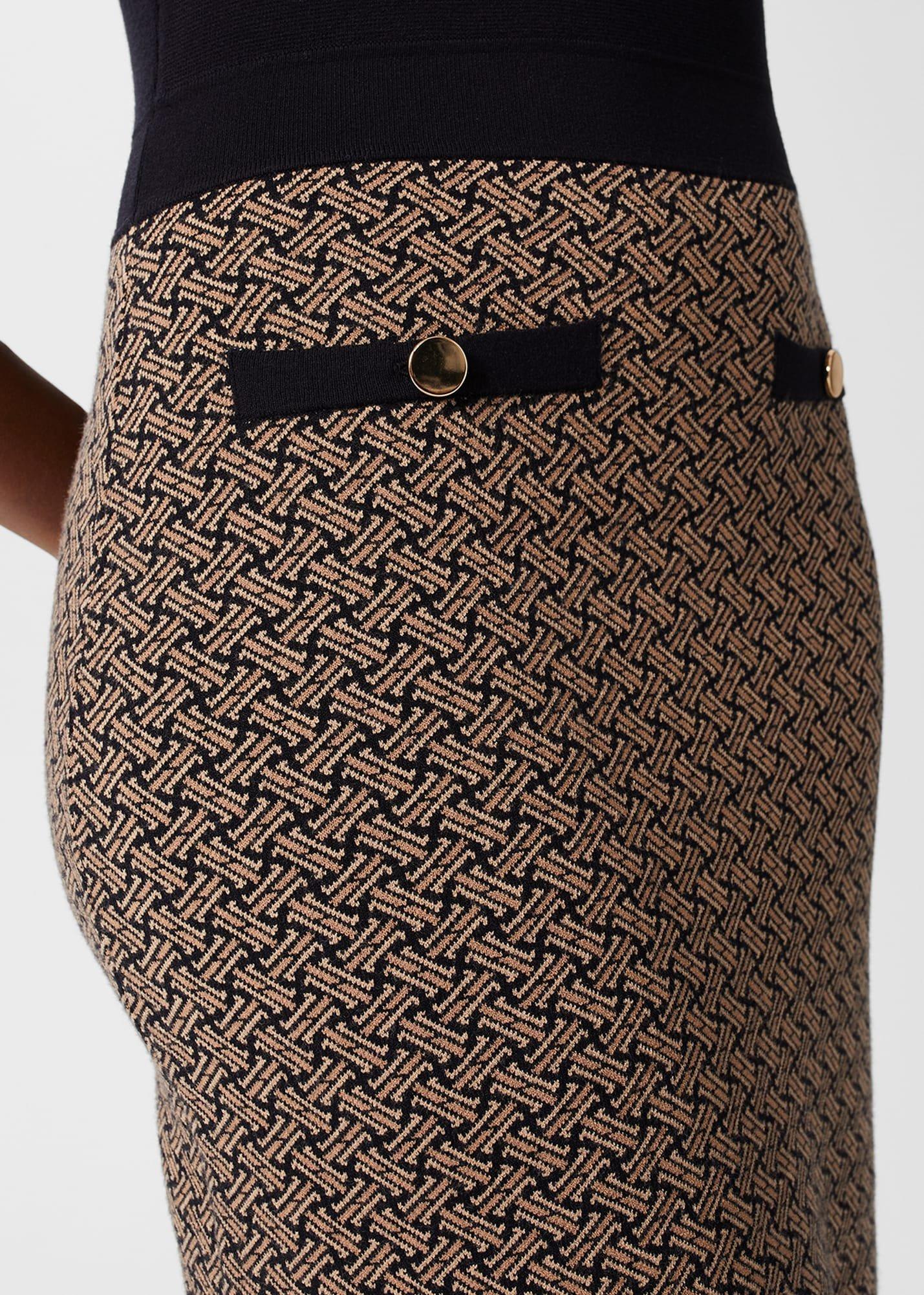 Perrie Knitted Dress, Navy Multi, hi-res