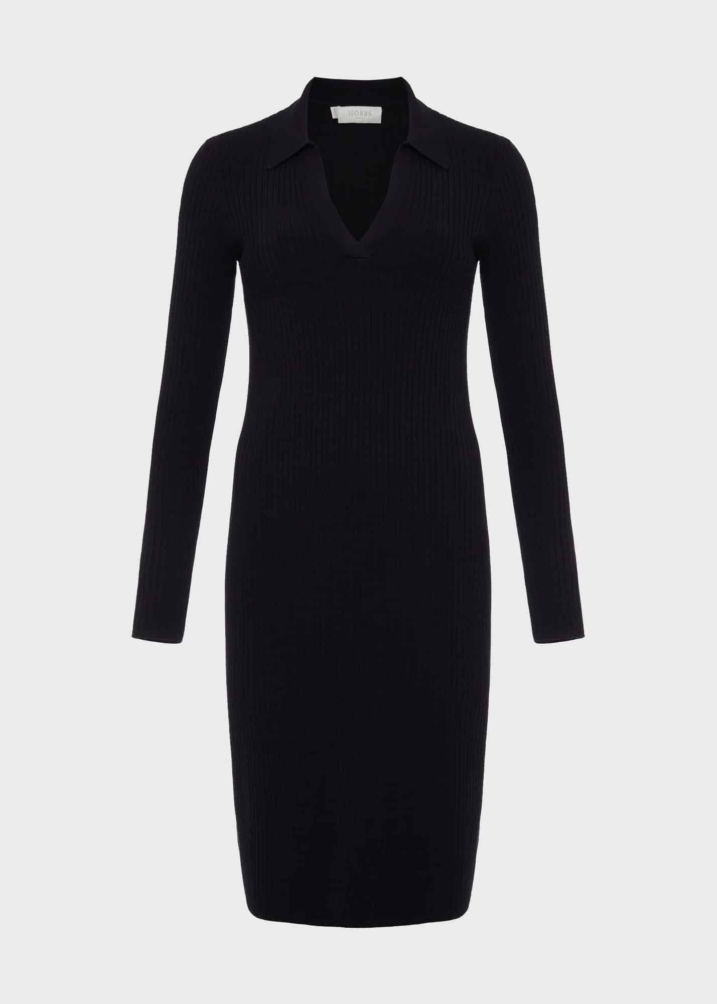 Vera Knitted Dress, Navy, hi-res
