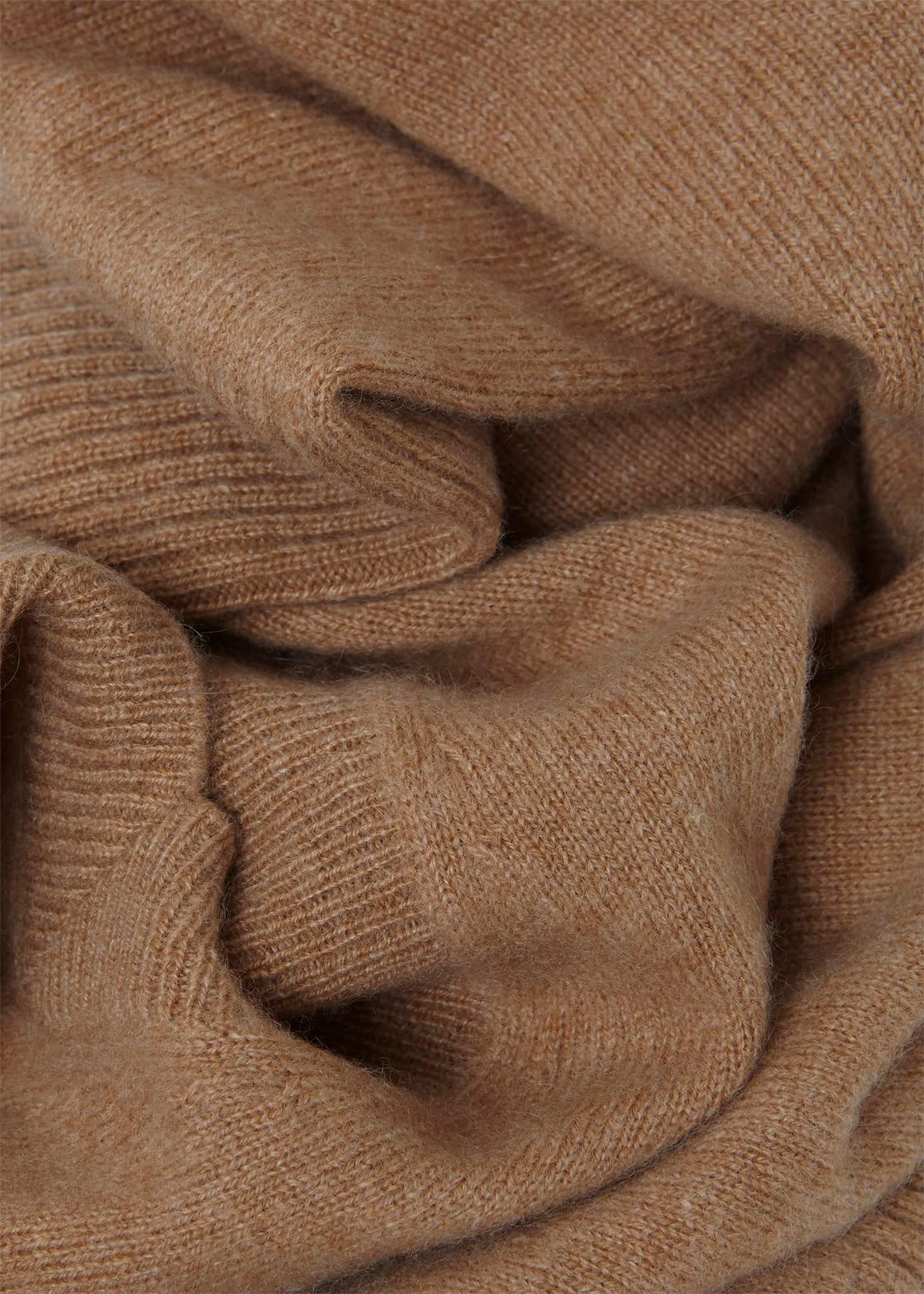 Dahlia V Neck Cashmere Jumper, Camel, hi-res
