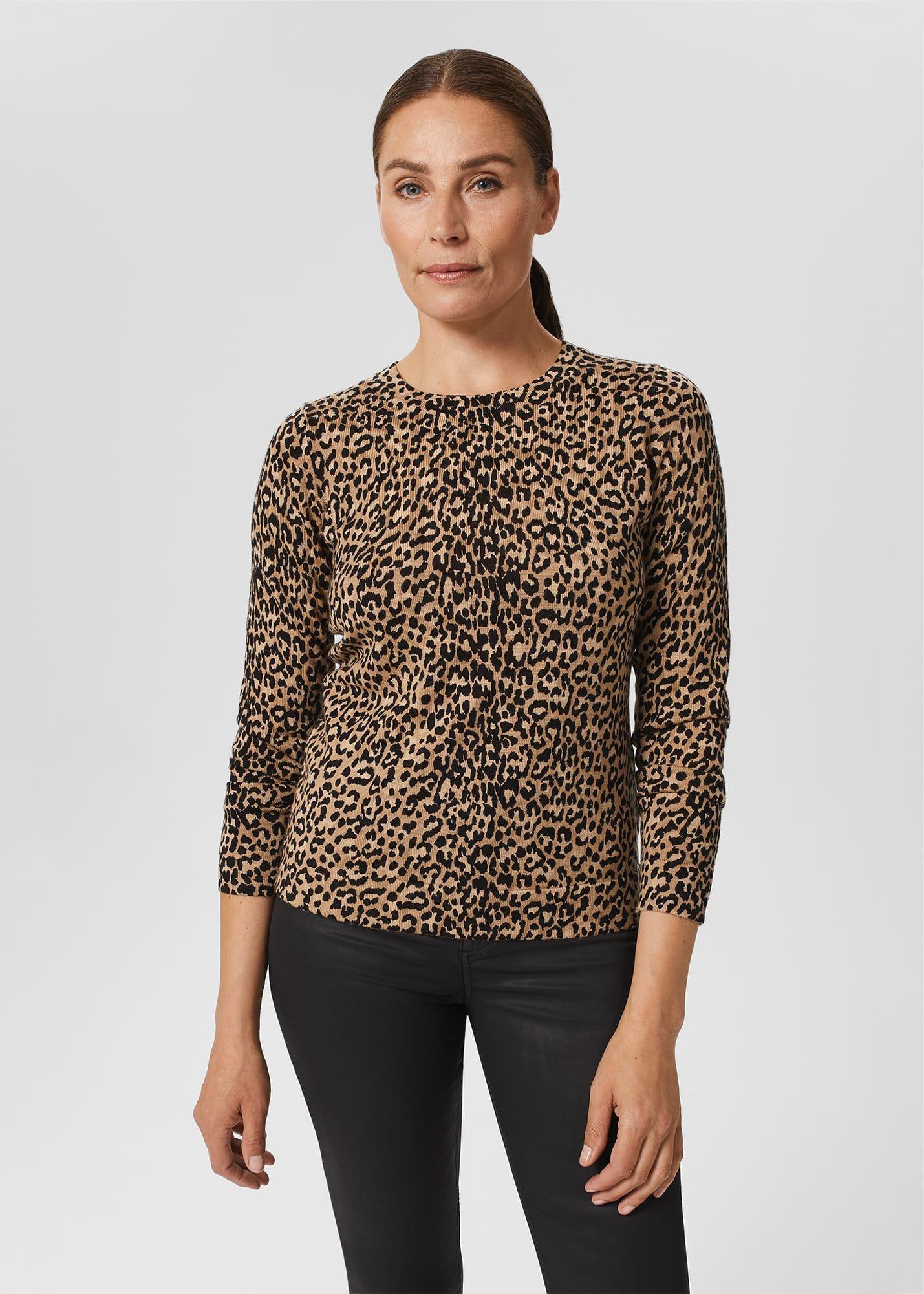 Katherine Merino Wool Jumper, Brown Multi, hi-res