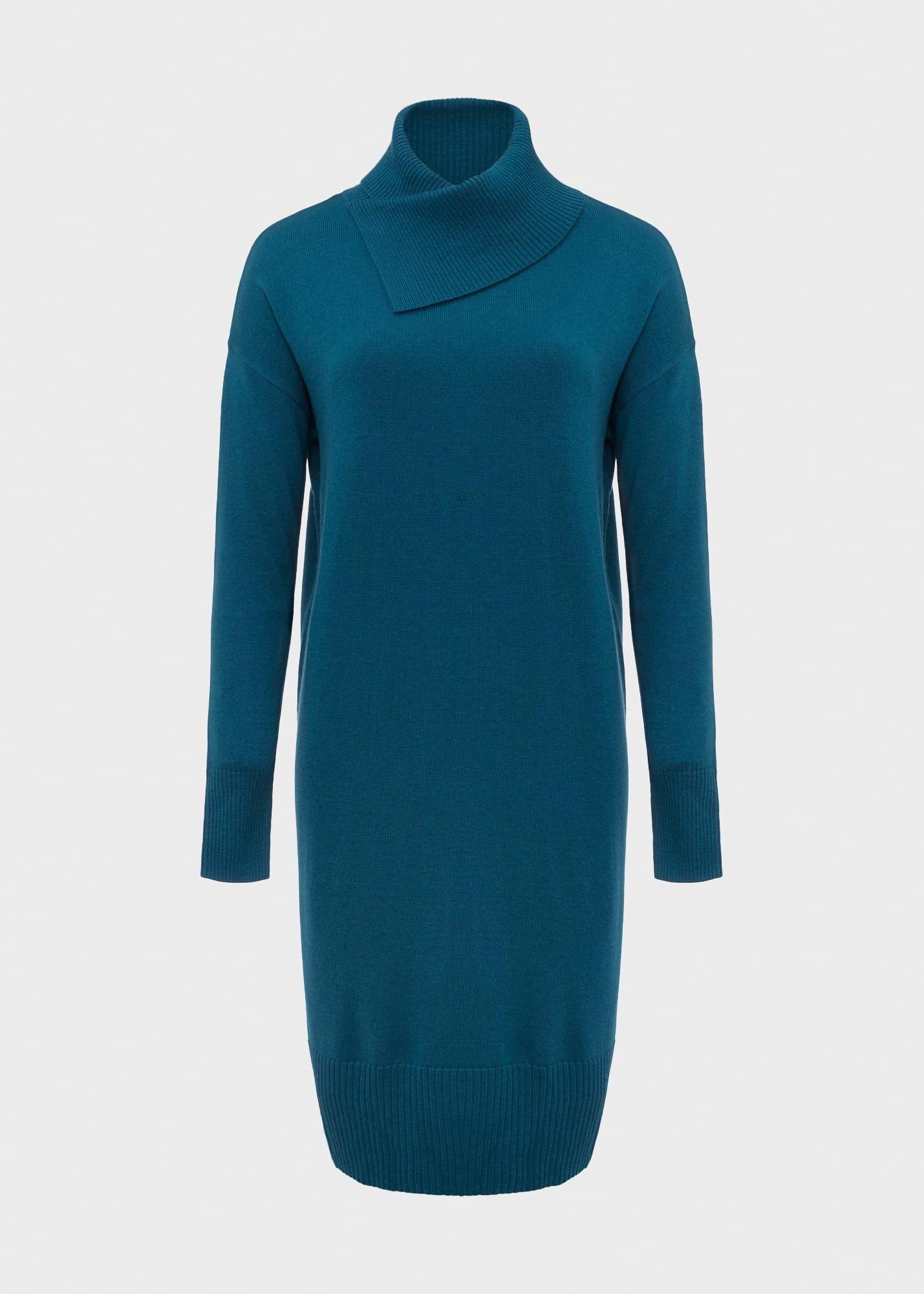 Courtney Knitted Dress, Aegean Blue, hi-res