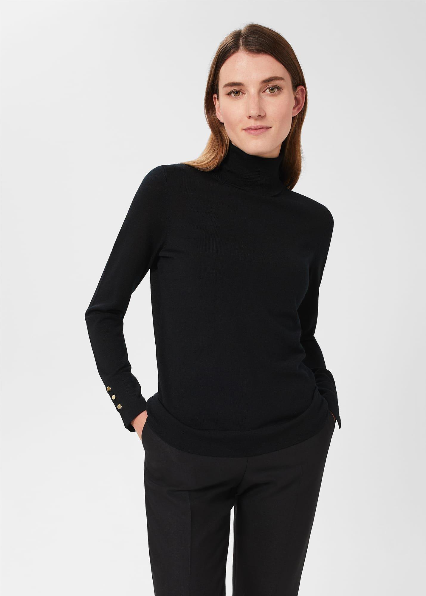 Lara Merino Wool Roll Neck Jumper