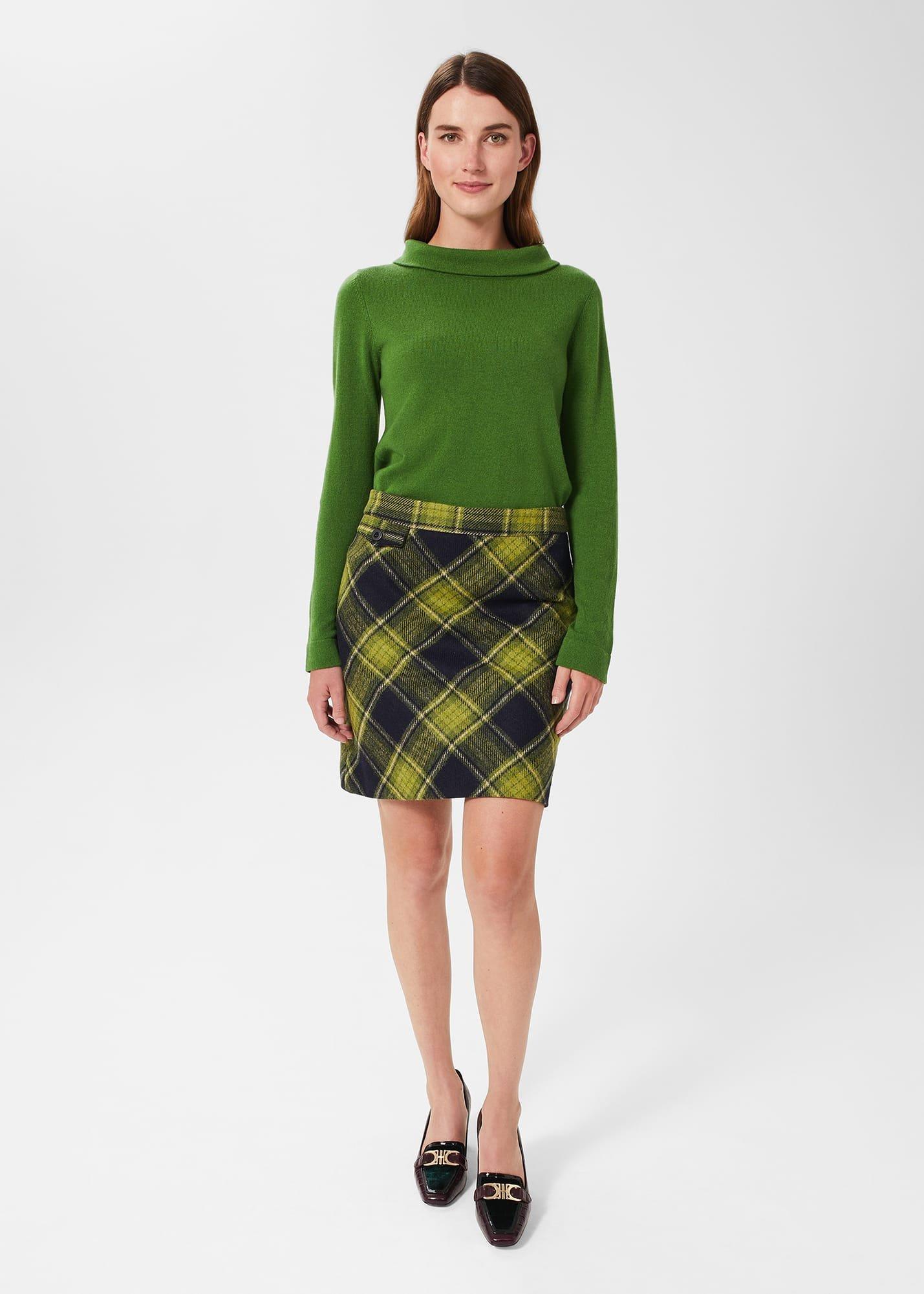 Audrey Wool Cashmere Sweater, Emerald Green, hi-res