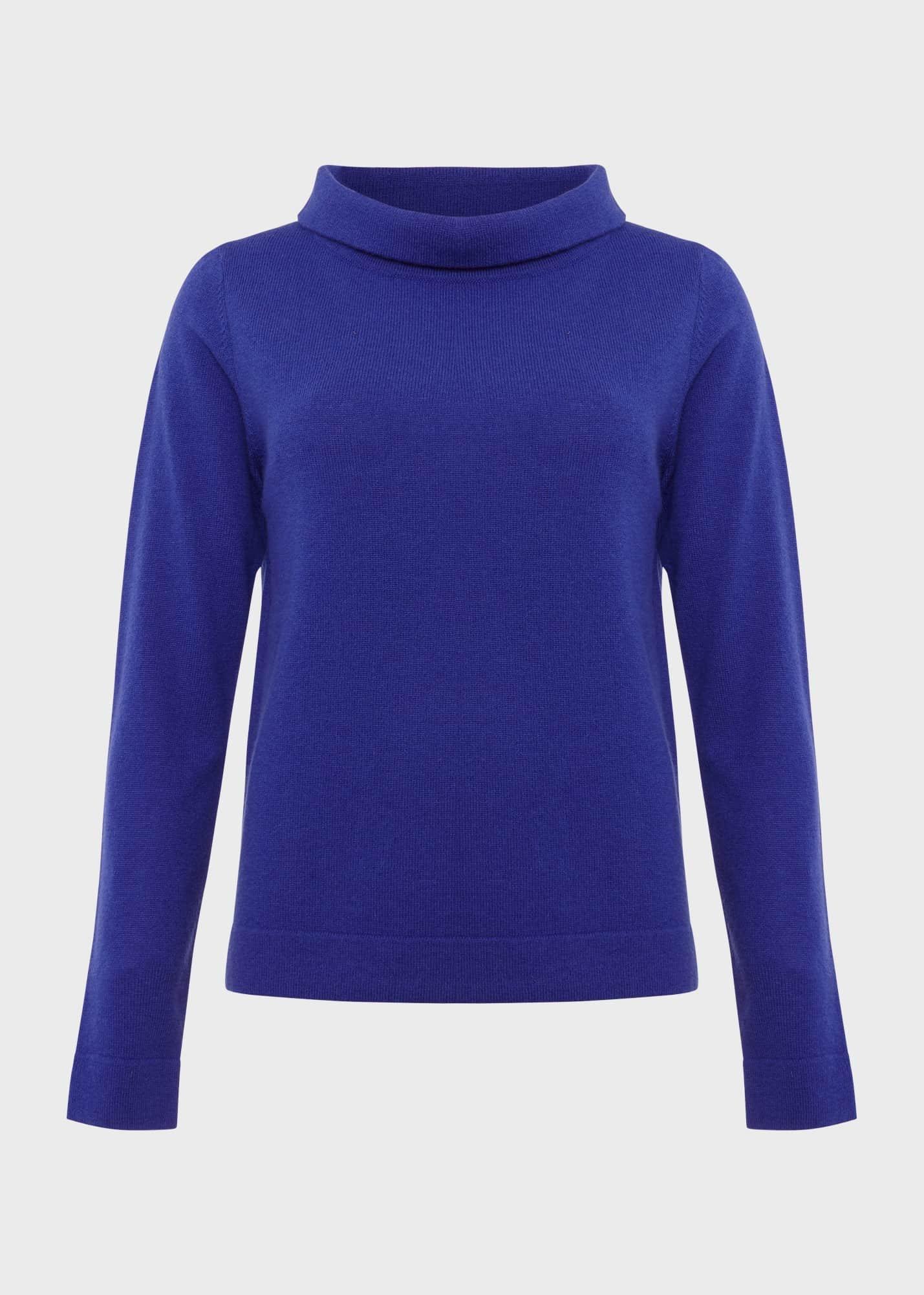 Audrey Wool Cashmere Jumper, Rich Cobalt, hi-res