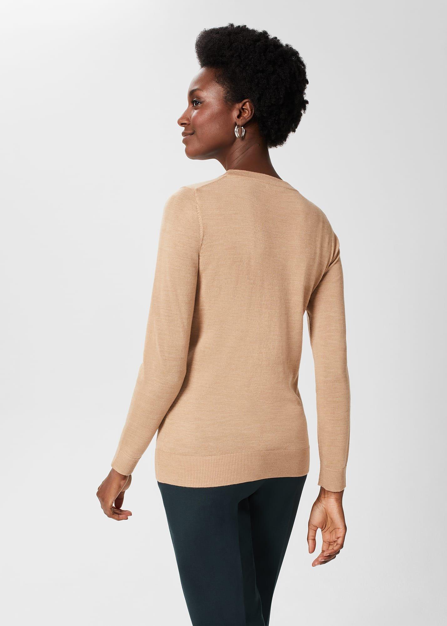Penny Merino Wool Jumper, Camel, hi-res