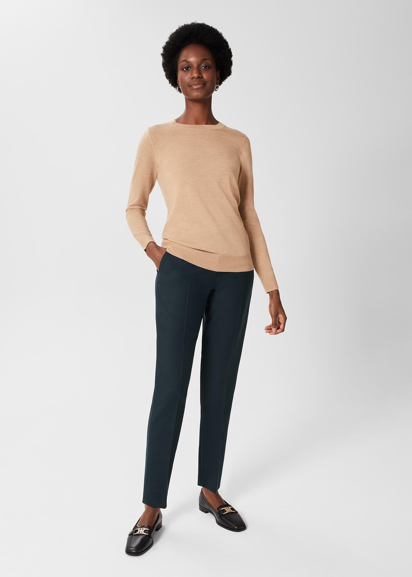 Penny Merino Wool Jumper, Camel, hi-res
