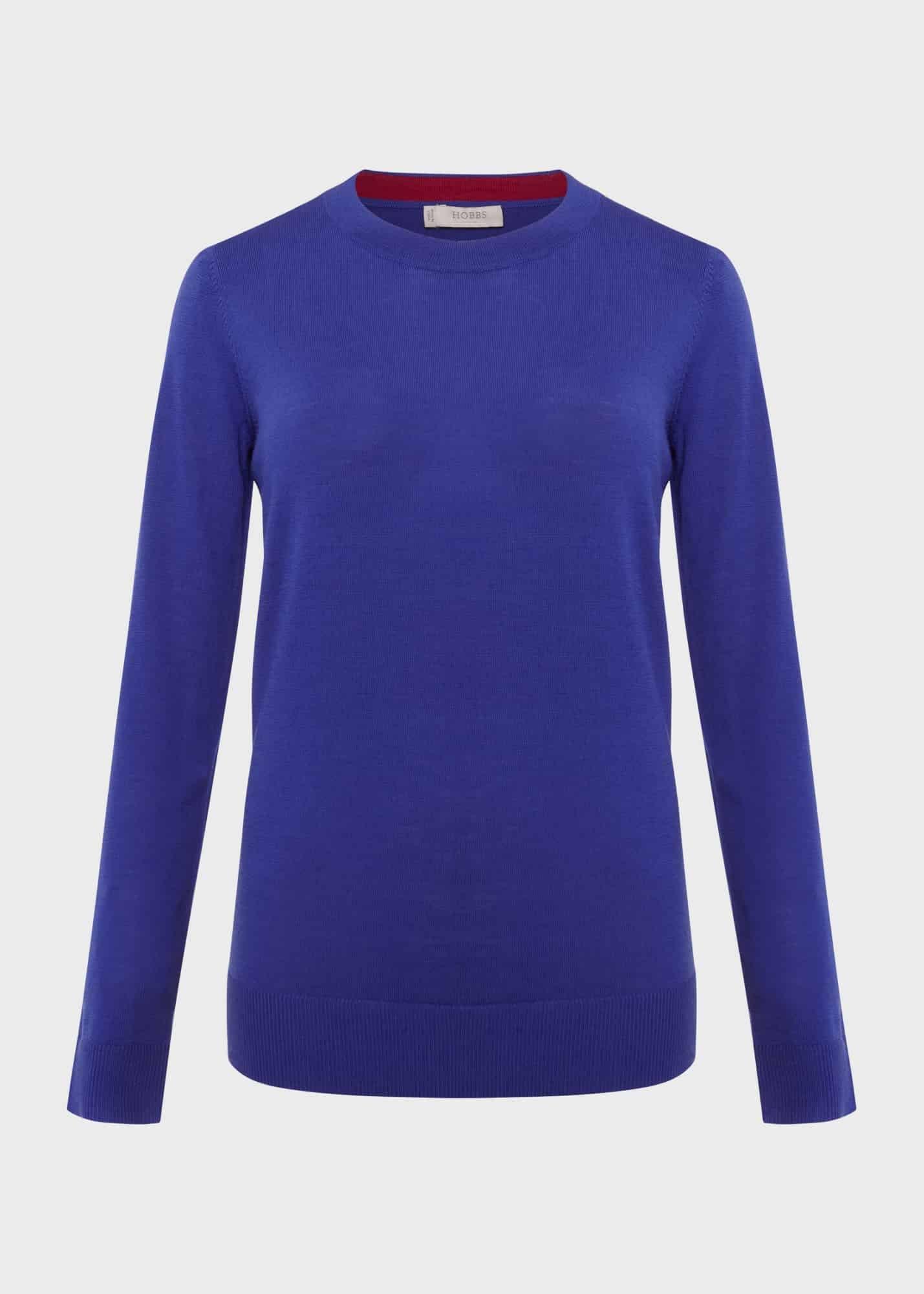 Penny Merino Wool Jumper, Rich Cobalt, hi-res