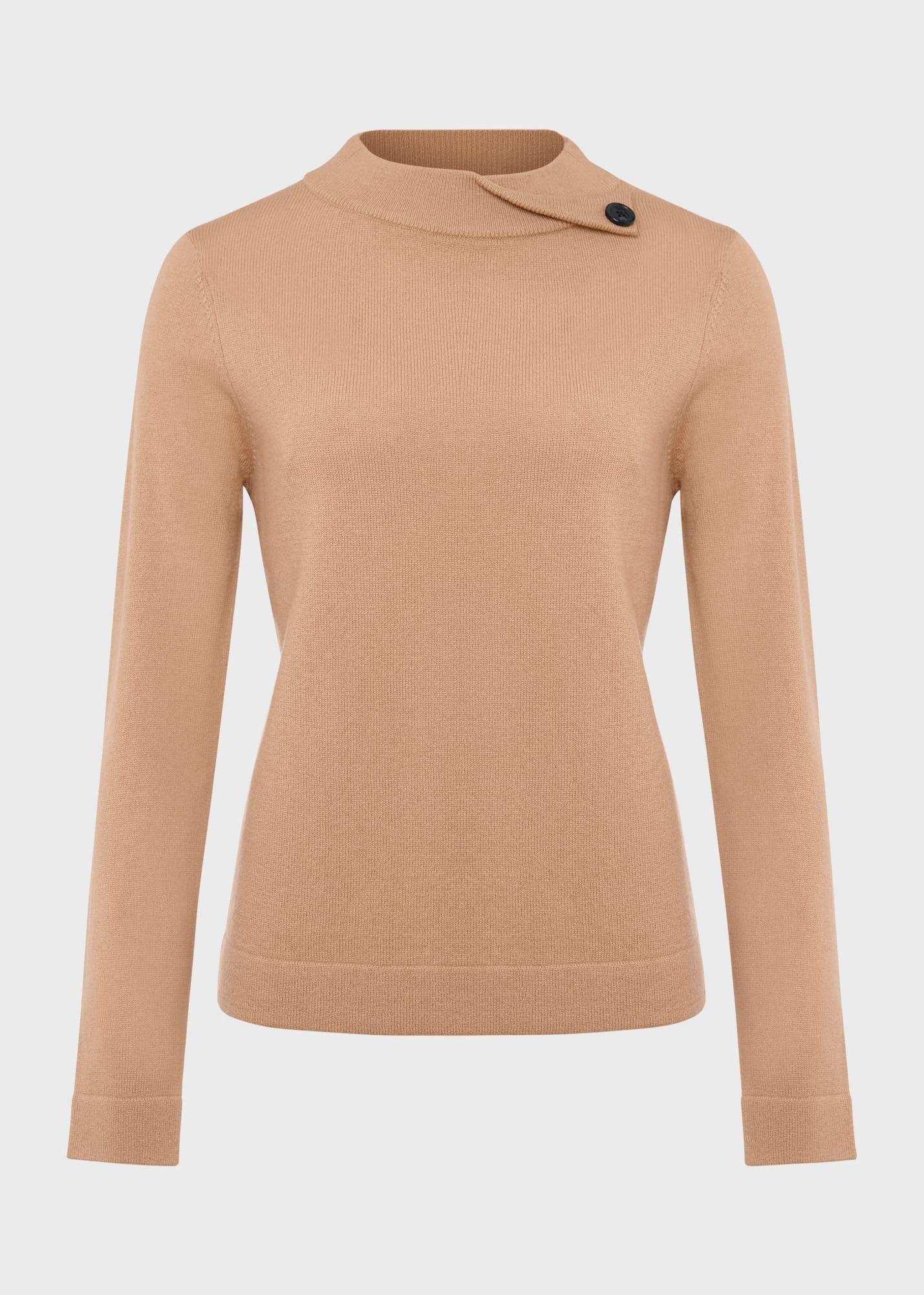 Talia Wool Cashmere Sweater, Camel, hi-res