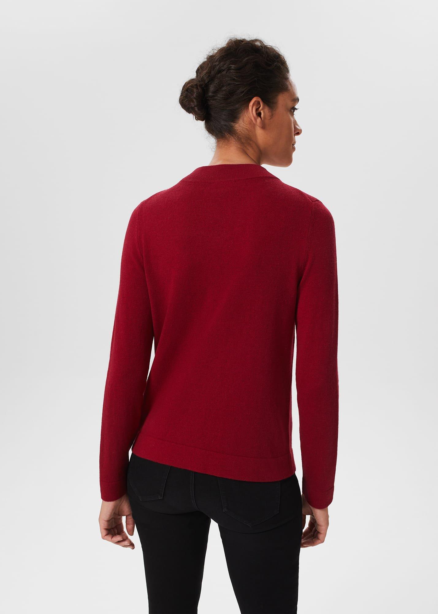 Talia Wool Cashmere Jumper, True Red, hi-res