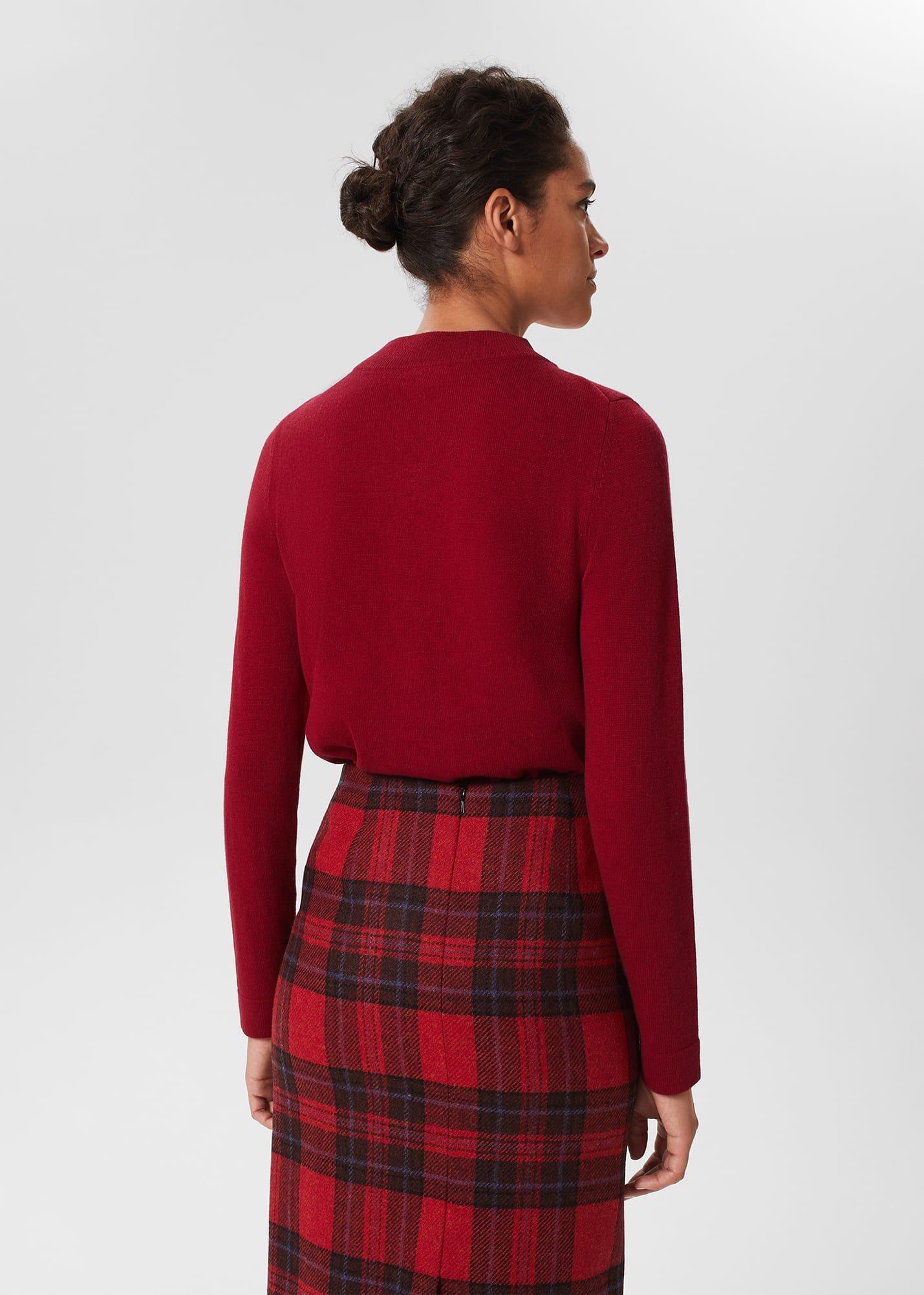 Talia Wool Cashmere Jumper, True Red, hi-res