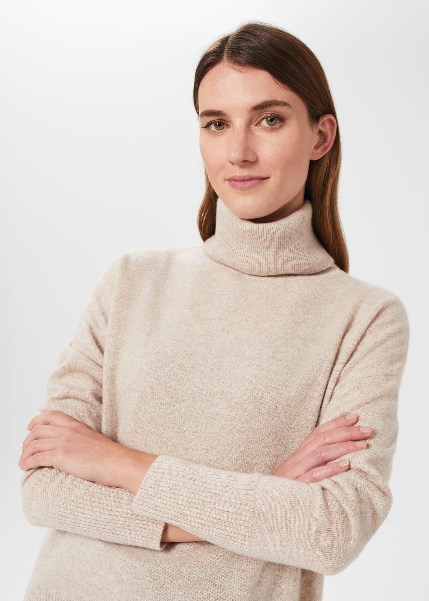 Dahlia Cashmere Jumper, Oatmeal, hi-res