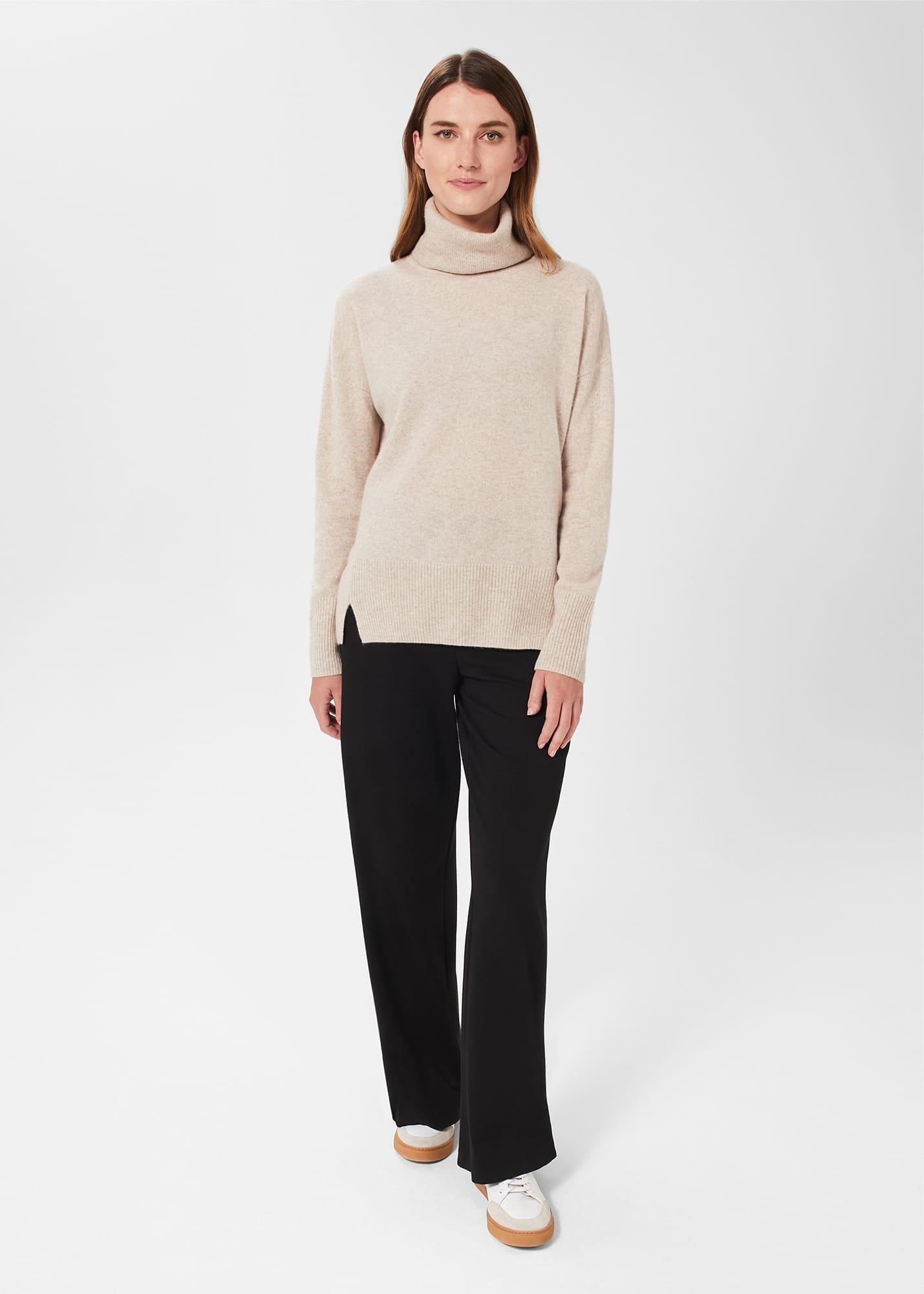 Dahlia Cashmere Jumper, Oatmeal, hi-res