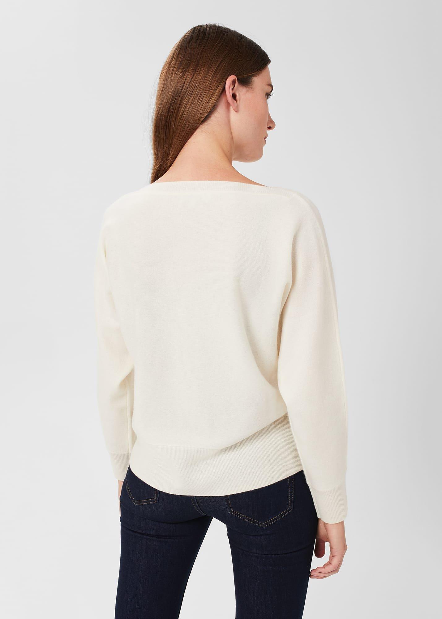 Joanna Cashmere Jumper, Ivory, hi-res