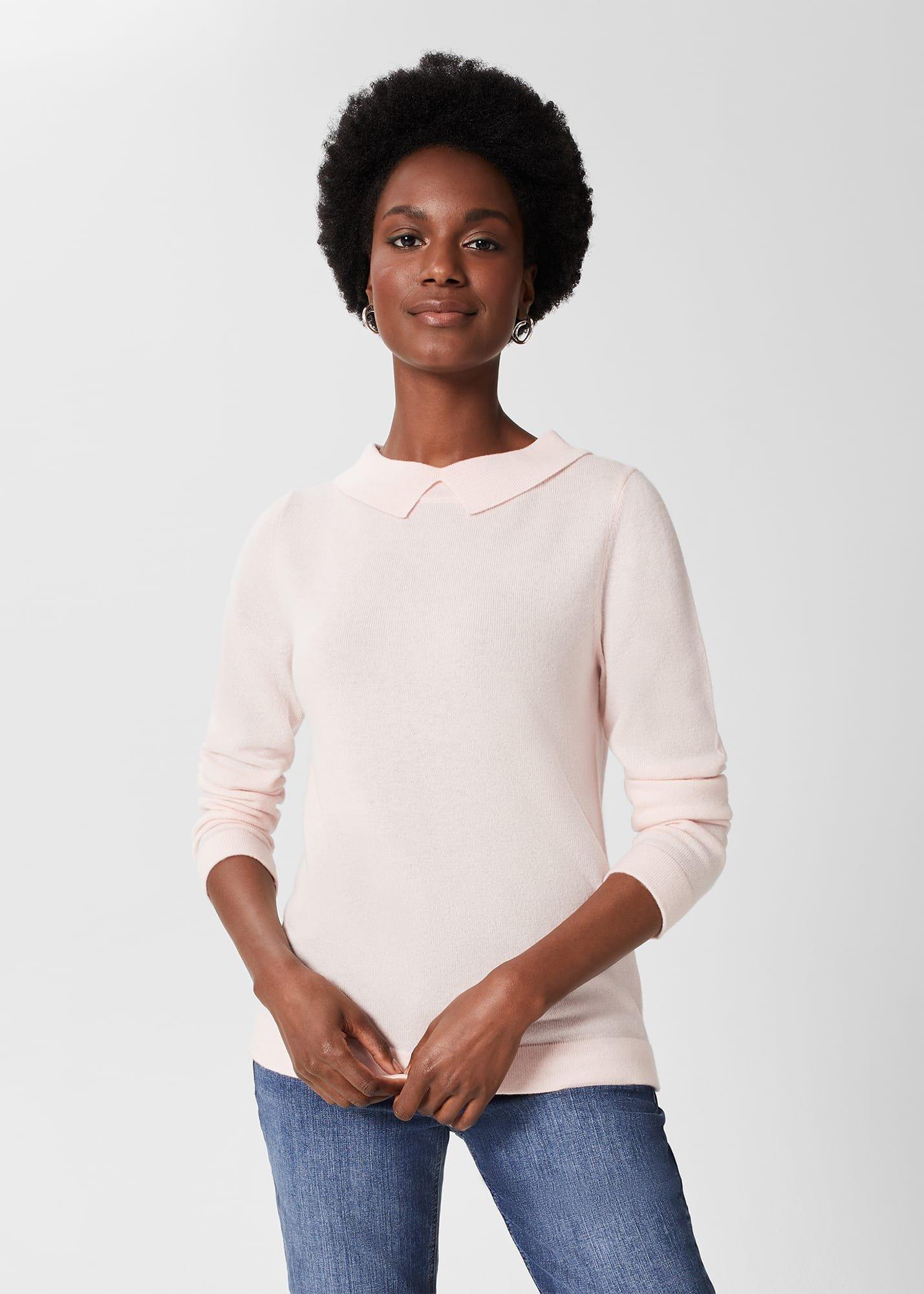 Priya Wool Cashmere Jumper, Sweet Pink, hi-res