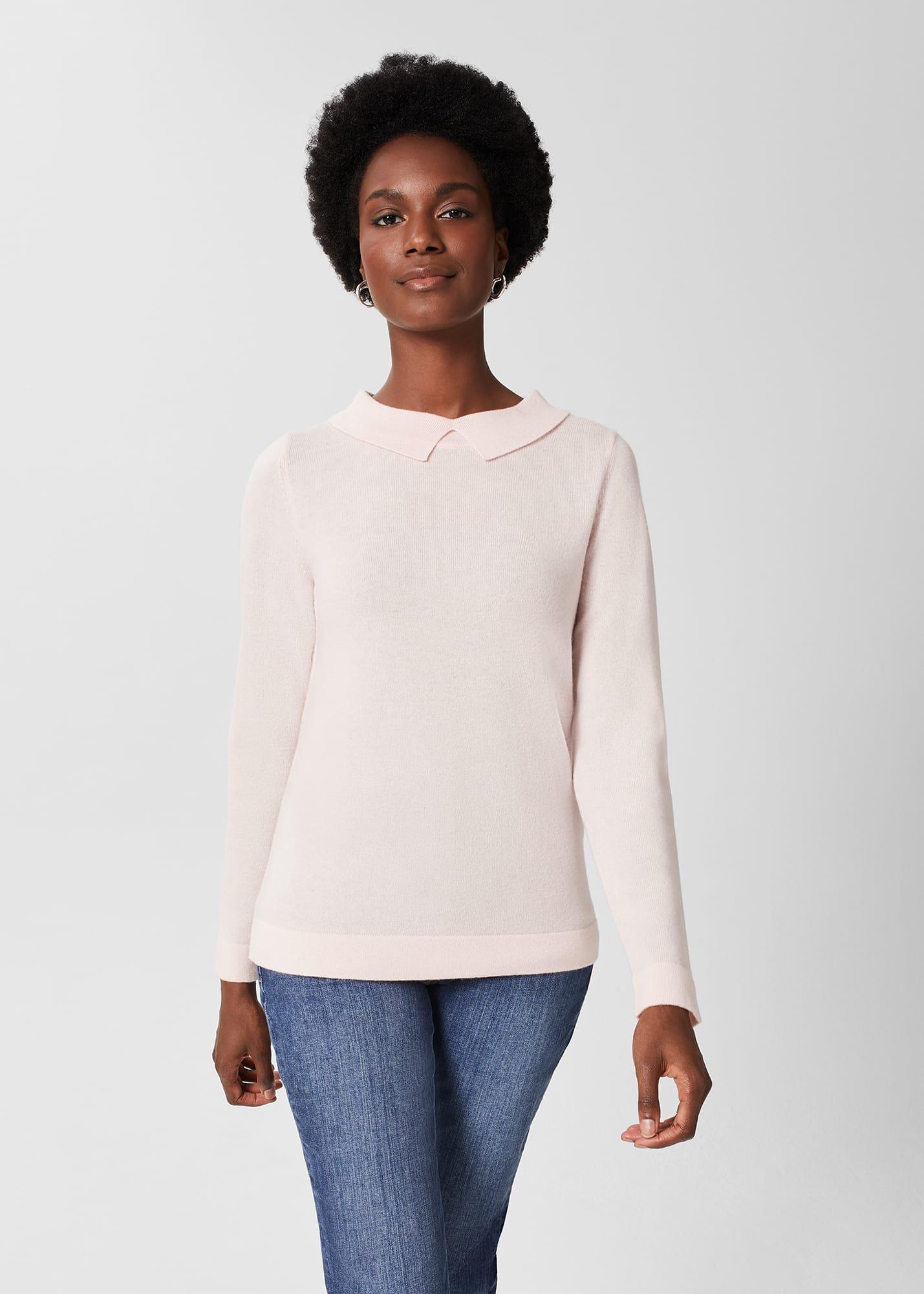 Priya Wool Cashmere Jumper, Sweet Pink, hi-res