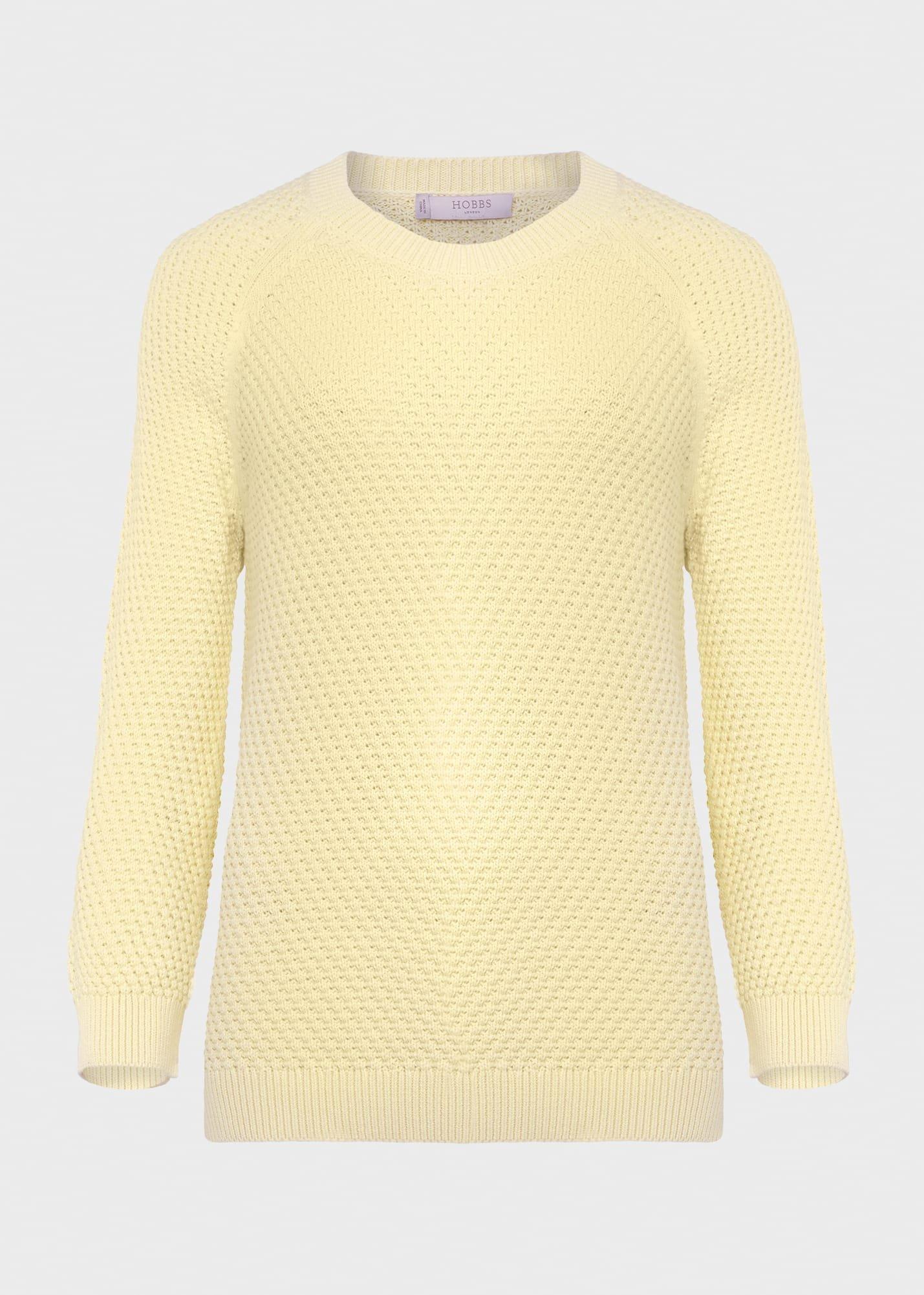 Lucie Cotton Jumper , Lemon Drop, hi-res
