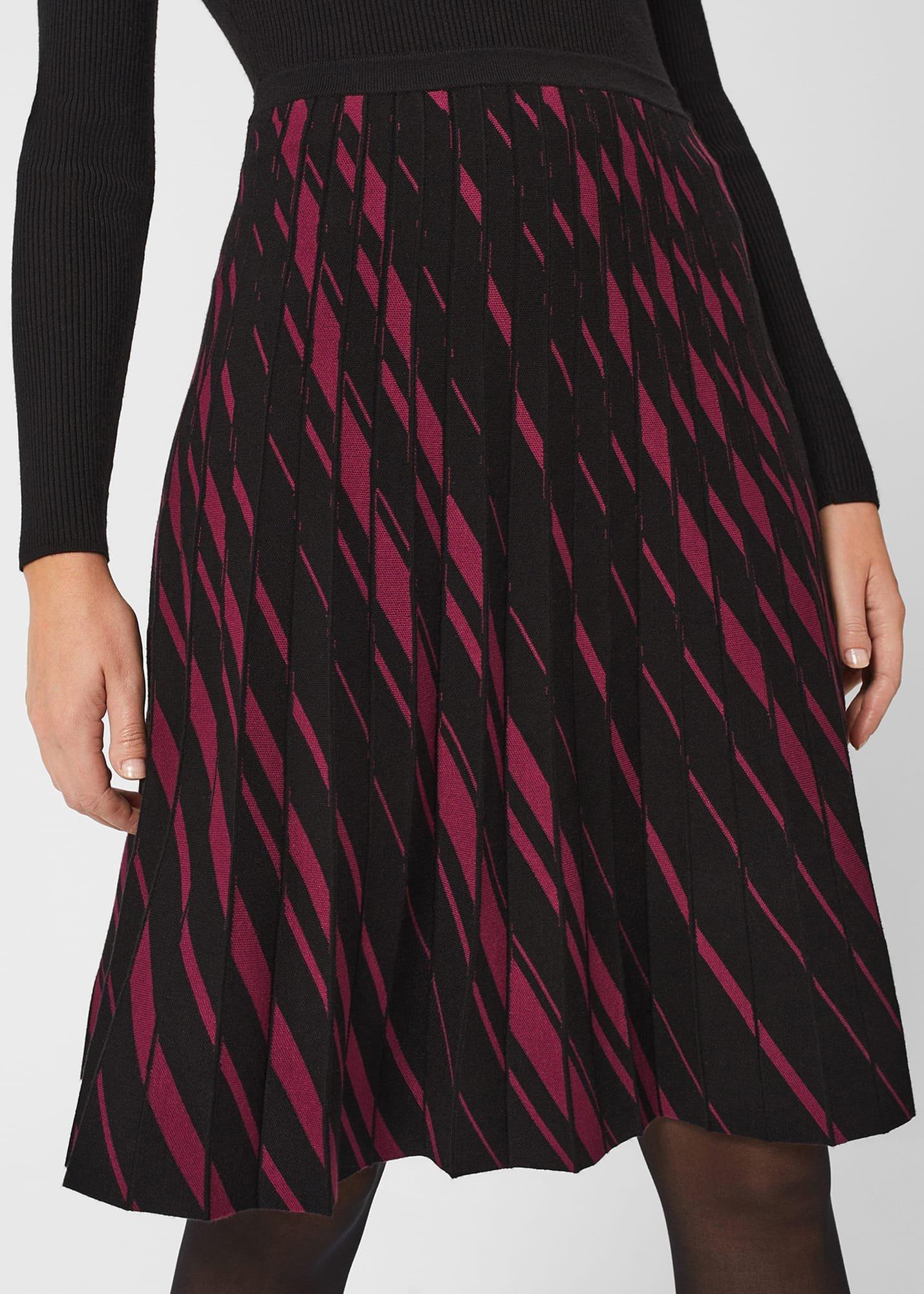 Reva Knitted Dress, Black Plum, hi-res