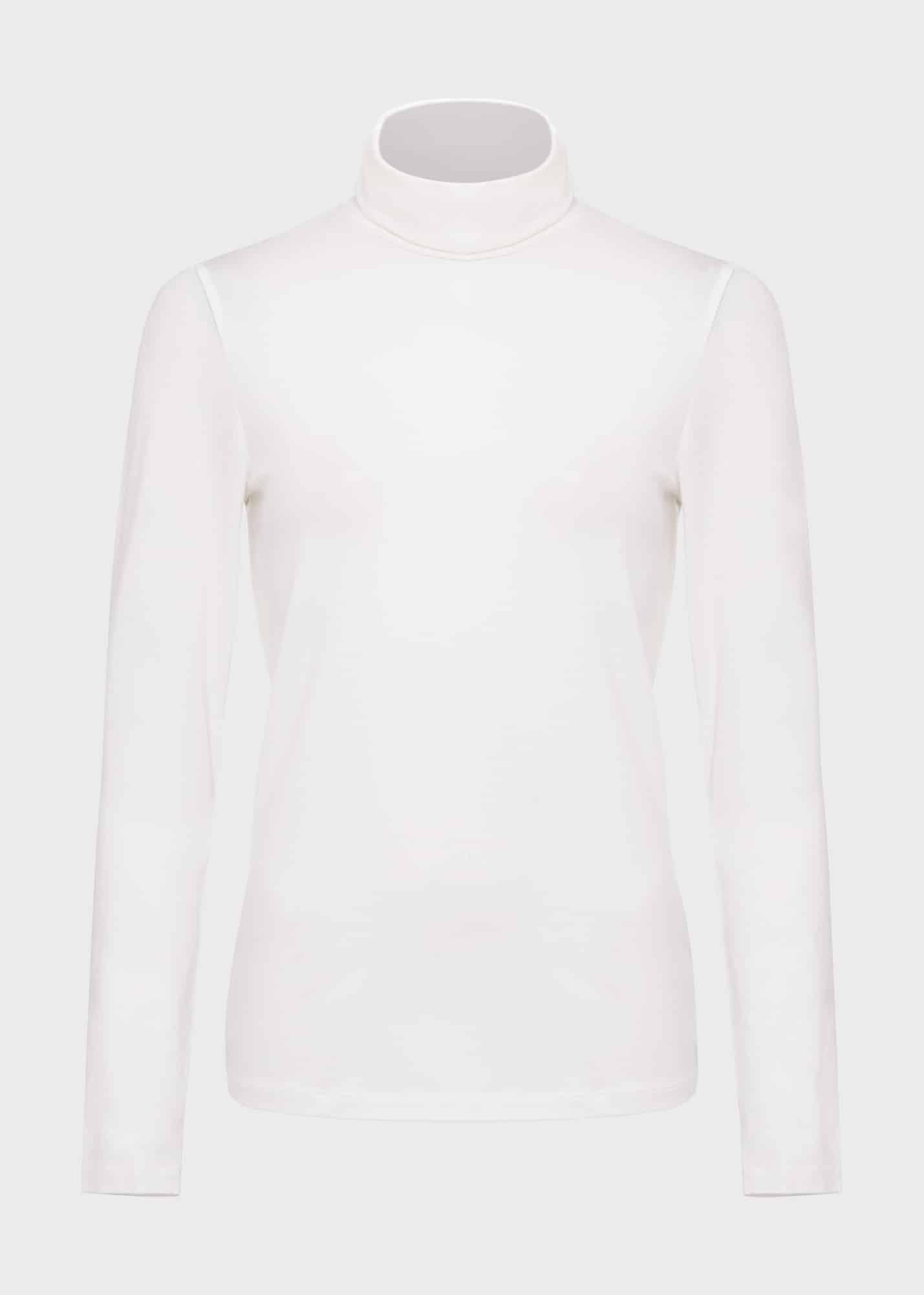 Mischa Roll Neck Top, Ivory, hi-res