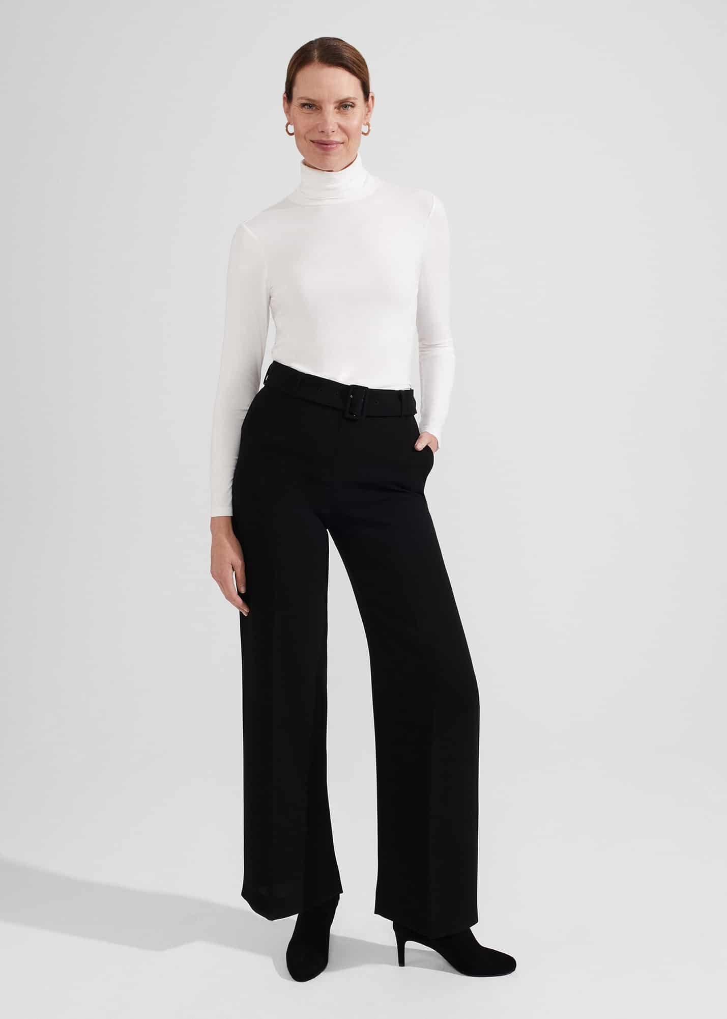 Mischa Roll Neck Top, Ivory, hi-res