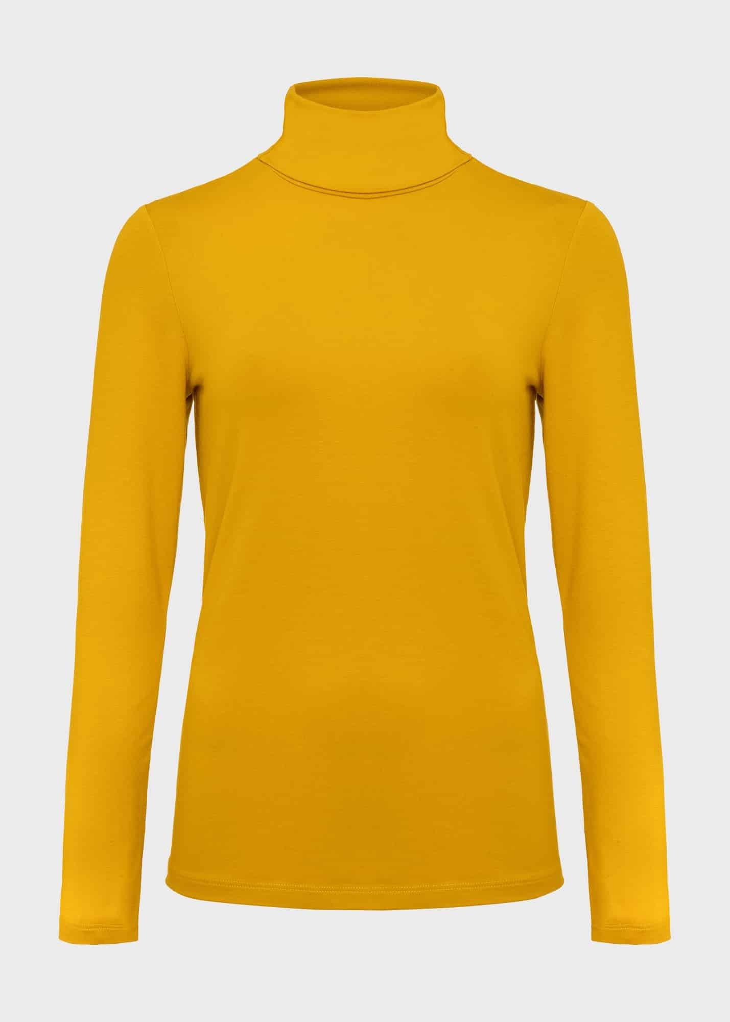 Mischa Roll Neck Top, Ochre Yellow, hi-res