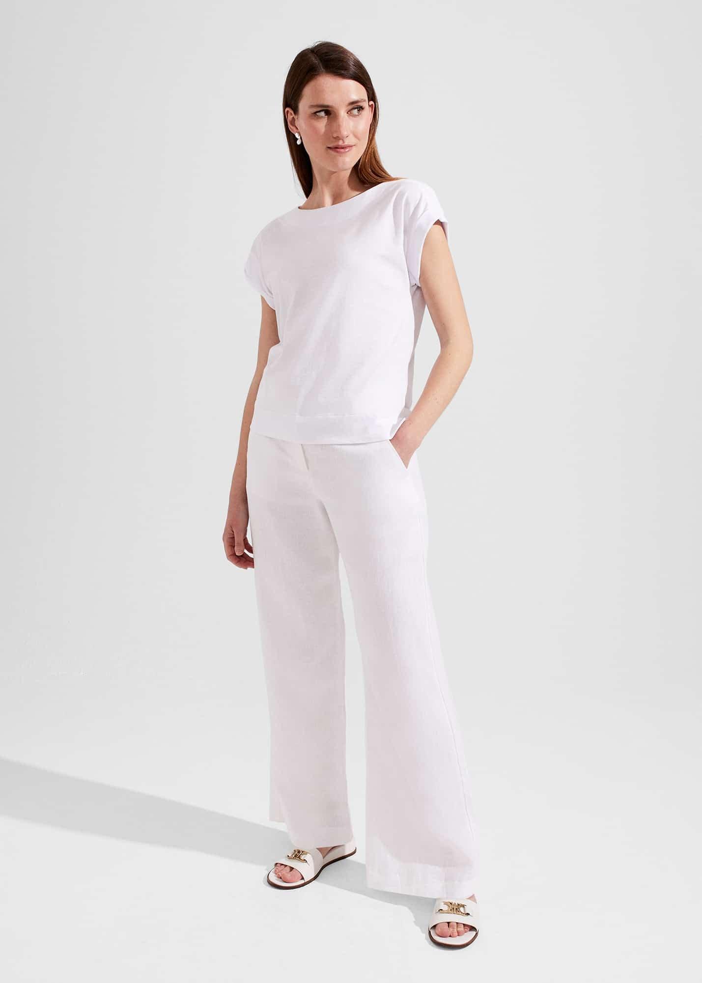 Alycia Cotton T-Shirt, White, hi-res